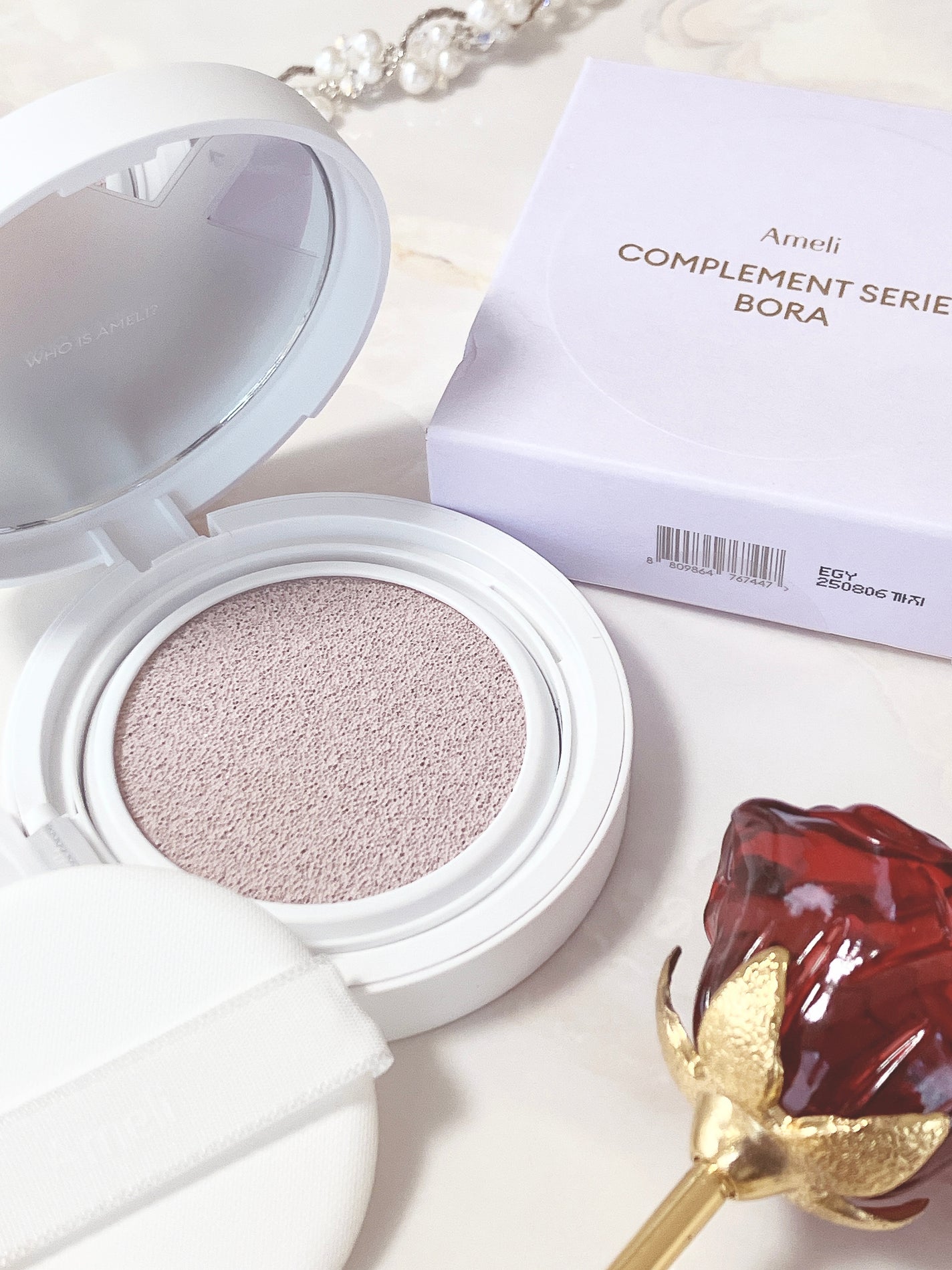 コンプリメントシリーズクッション 紫色(ボラ)/Ameli/クッションファンデーションを使ったクチコミ(1枚目)