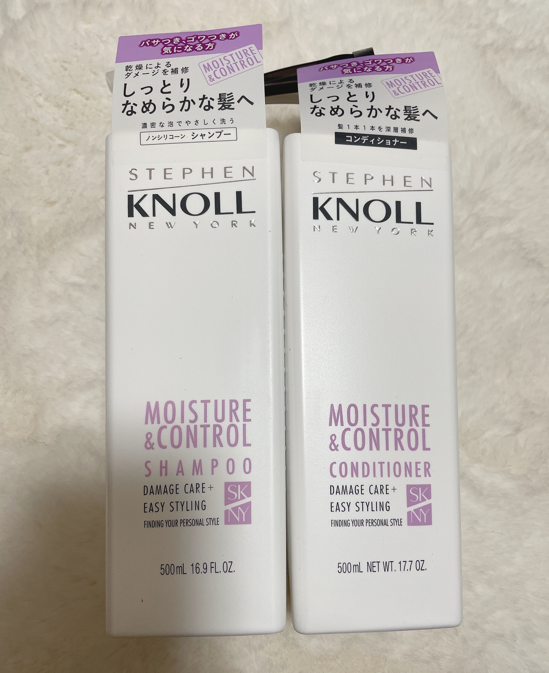 モイスチュアコントロール シャンプー Ｗ/コンディショナー Ｗ シャンプー本体 500ml/スティーブンノル ニューヨーク/市販シャンプーを使ったクチコミ（1枚目）