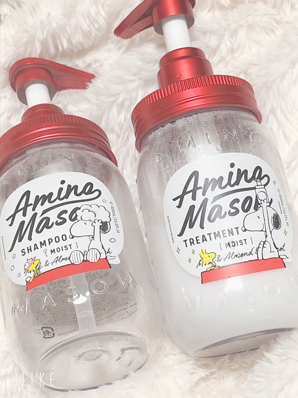 アミノメイソン ディープモイスト ホイップクリーム シャンプー/ミルククリーム ヘアトリートメント アミノメイソン ディープモイスト シャンプー＆トリートメント スヌーピーデザイン 限定キット（生産終了）/アミノメイソン/市販シャンプーを使ったクチコミ（2枚目）