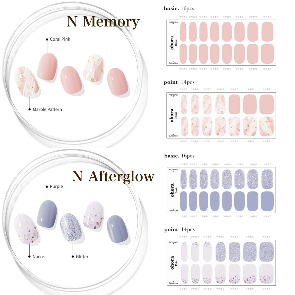 セミキュアジェルネイル(ハンド)/ohora/ネイルシールを使ったクチコミ(3枚目)