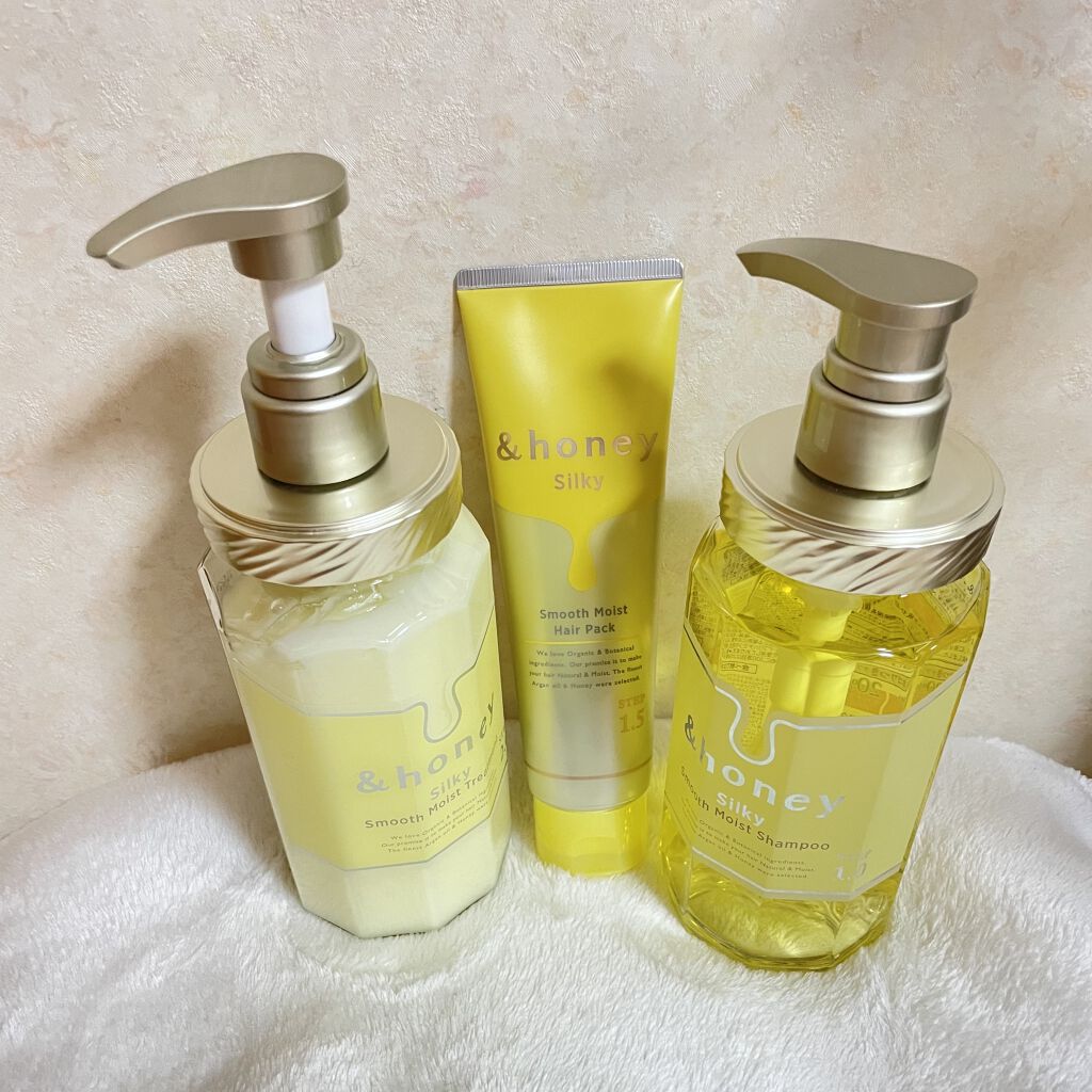 シルキー　スムースモイスチャー　シャンプー　1.0/ヘアトリートメント　2.0/&honey/市販シャンプーを使ったクチコミ（2枚目）