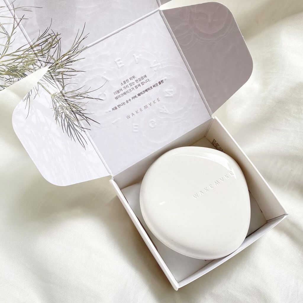 ビーガンクリーンピュアカバークッション/wakemake/クッションファンデーションを使ったクチコミ（2枚目）