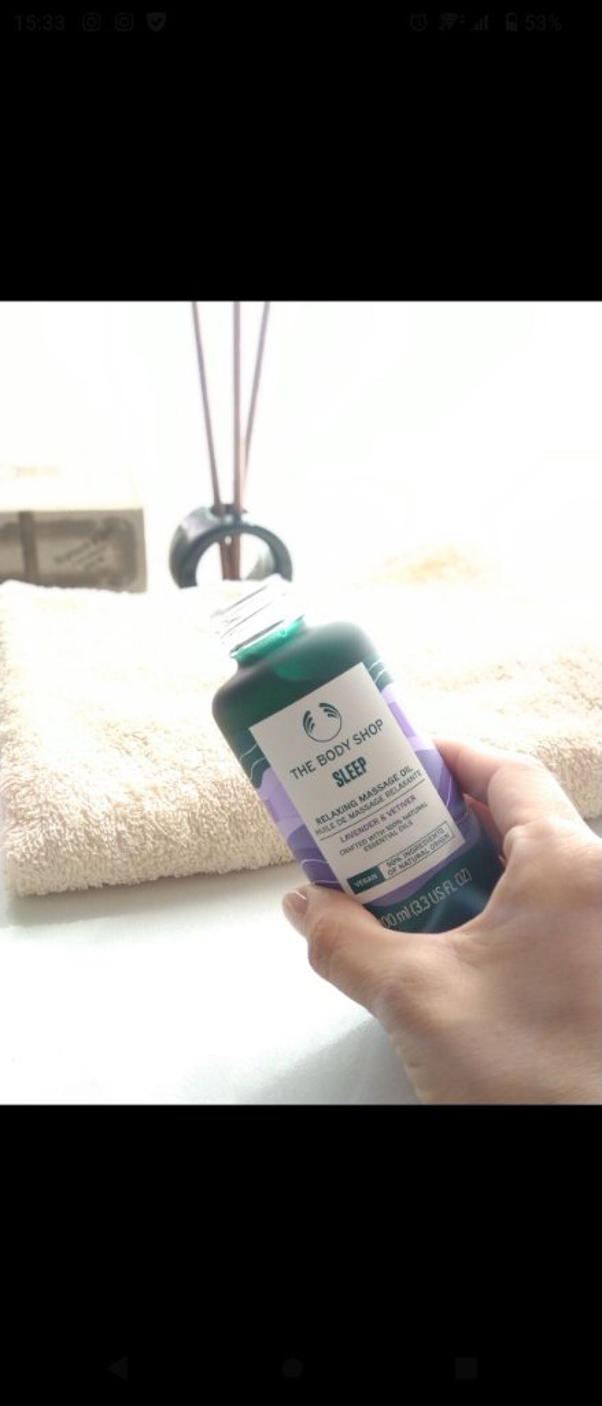 ウェルネス マッサージオイル ラベンダー&ベチバー/THE BODY SHOP/ボディオイルを使ったクチコミ(2枚目)