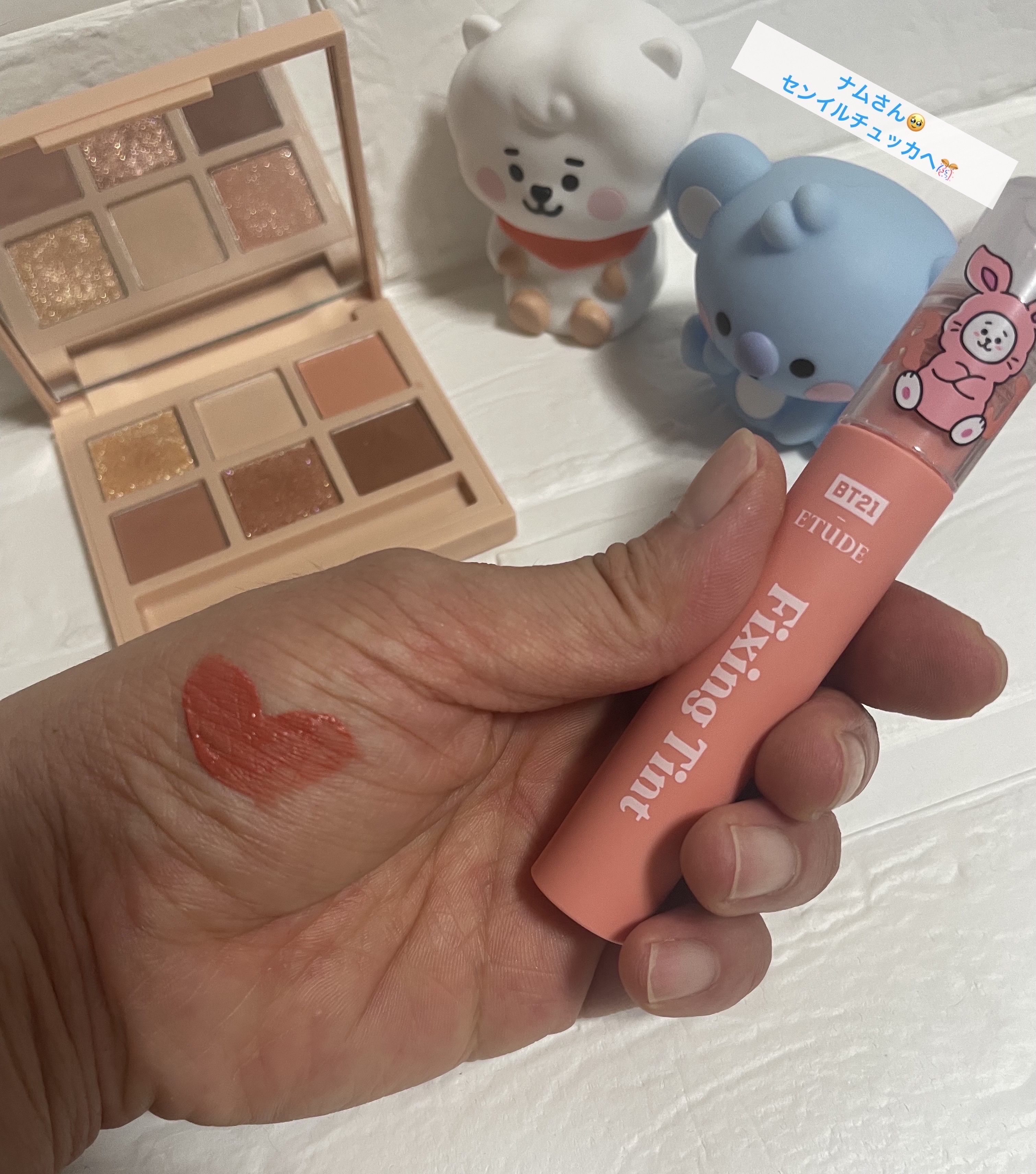 フィクシングティント ピーチRJ/ETUDE/リップティントを使ったクチコミ（3枚目）