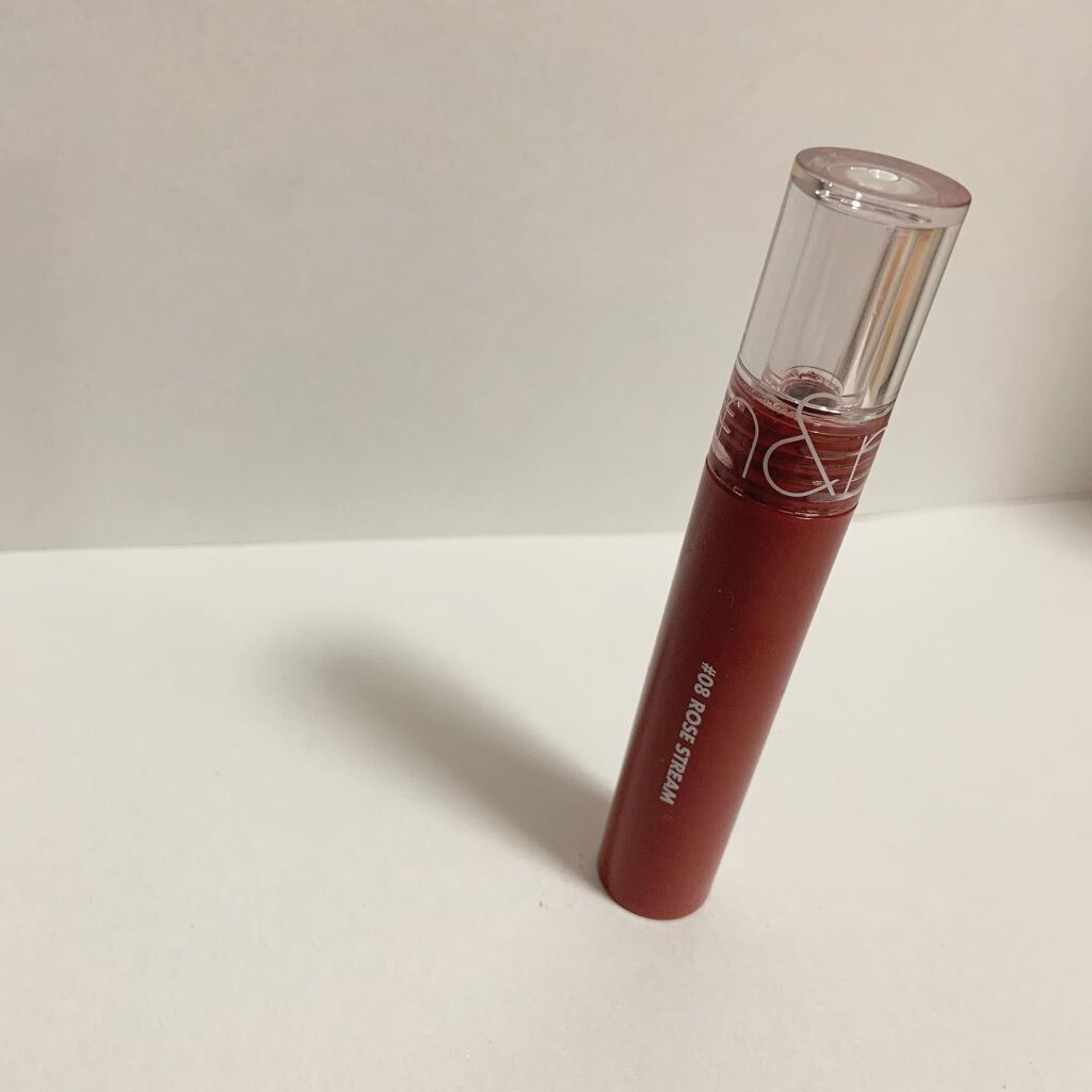 グラスティングウォーターティント 08 ローズ ストリーム/rom&nd/リップティントを使ったクチコミ（1枚目）