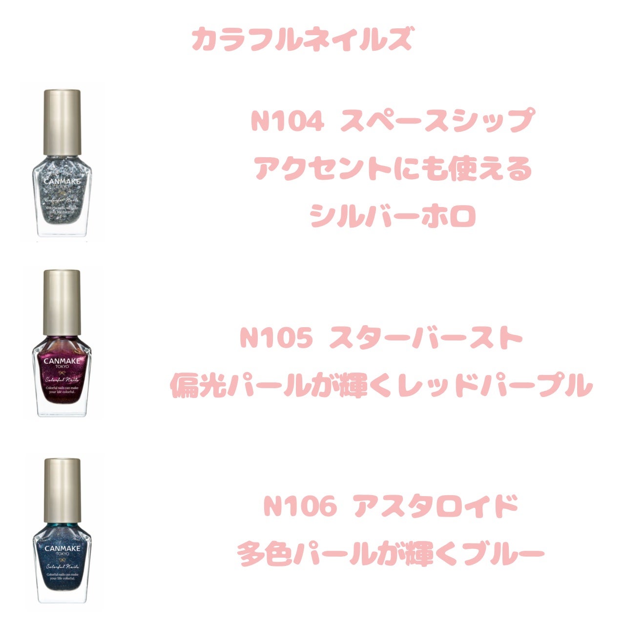 カラフルネイルズ/キャンメイク/マニキュアを使ったクチコミ(4枚目)