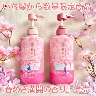 いち髪 和草オイルのクチコミ「🌸桜舞う限定春めきの香り　いち髪  🌸


いち髪から数量限定商品 「春めきの香り」発売！ 
.....」（2枚目）