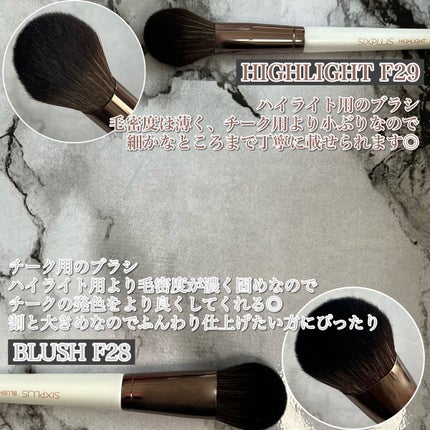 SIXPLUS エレガンスシリーズ ホワイトパール メイクブラシ11本セット/SIXPLUS/メイクブラシを使ったクチコミ(4枚目)