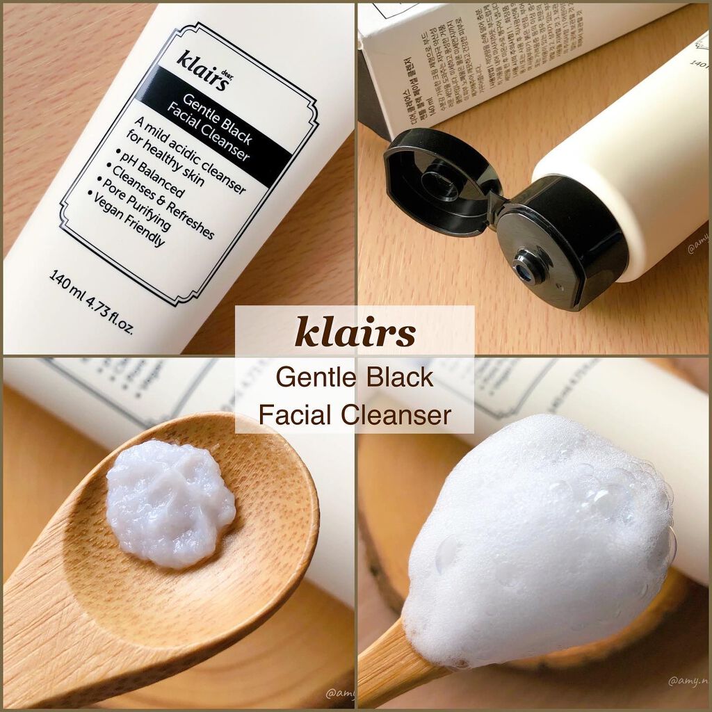 ジェントルブラックフェイシャルクレンザー(140ml)/Klairs/洗顔フォームを使ったクチコミ(1枚目)