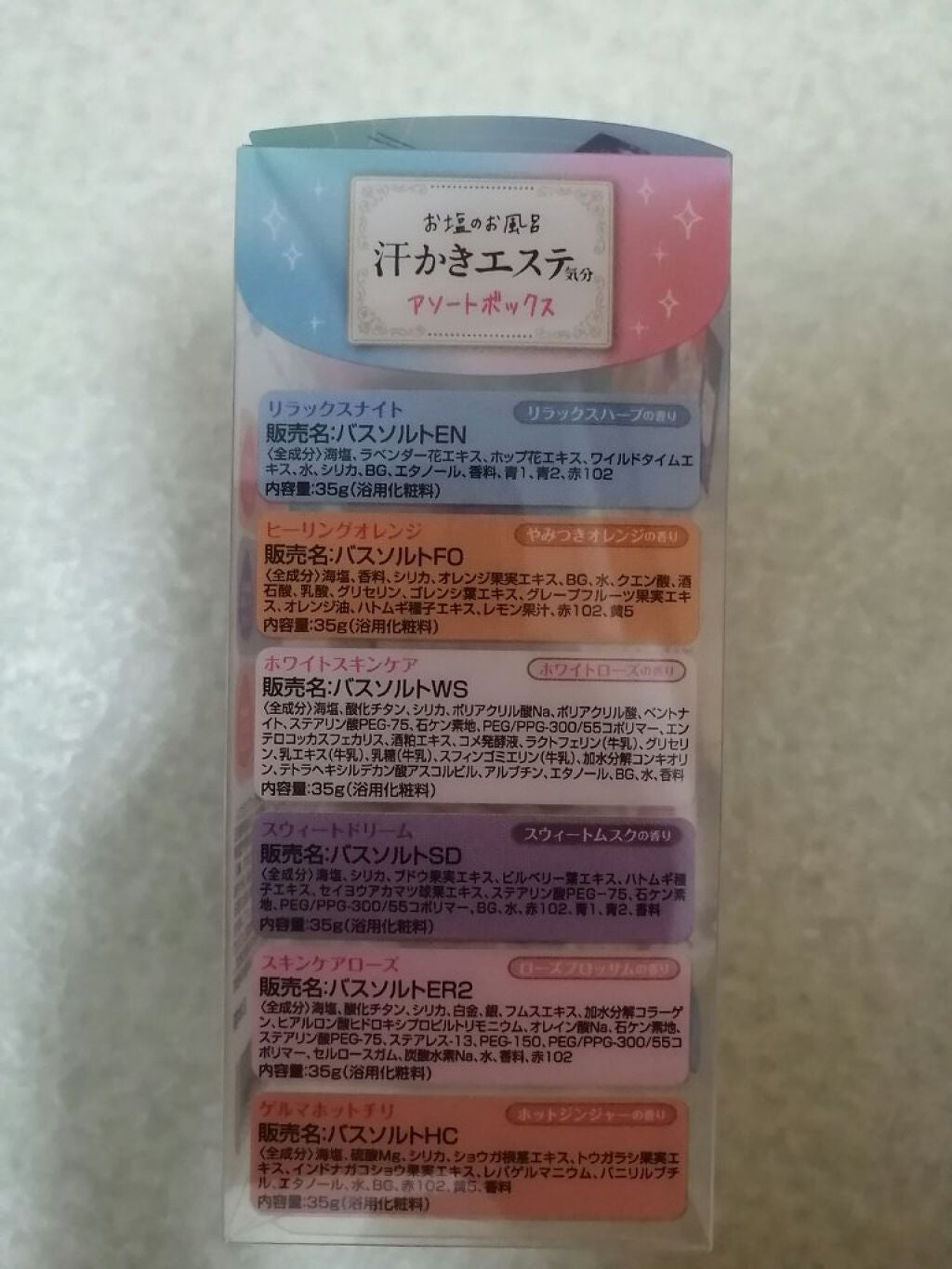 汗かきエステ気分 アソートボックス/マックス/無機塩系入浴剤を使ったクチコミ(3枚目)