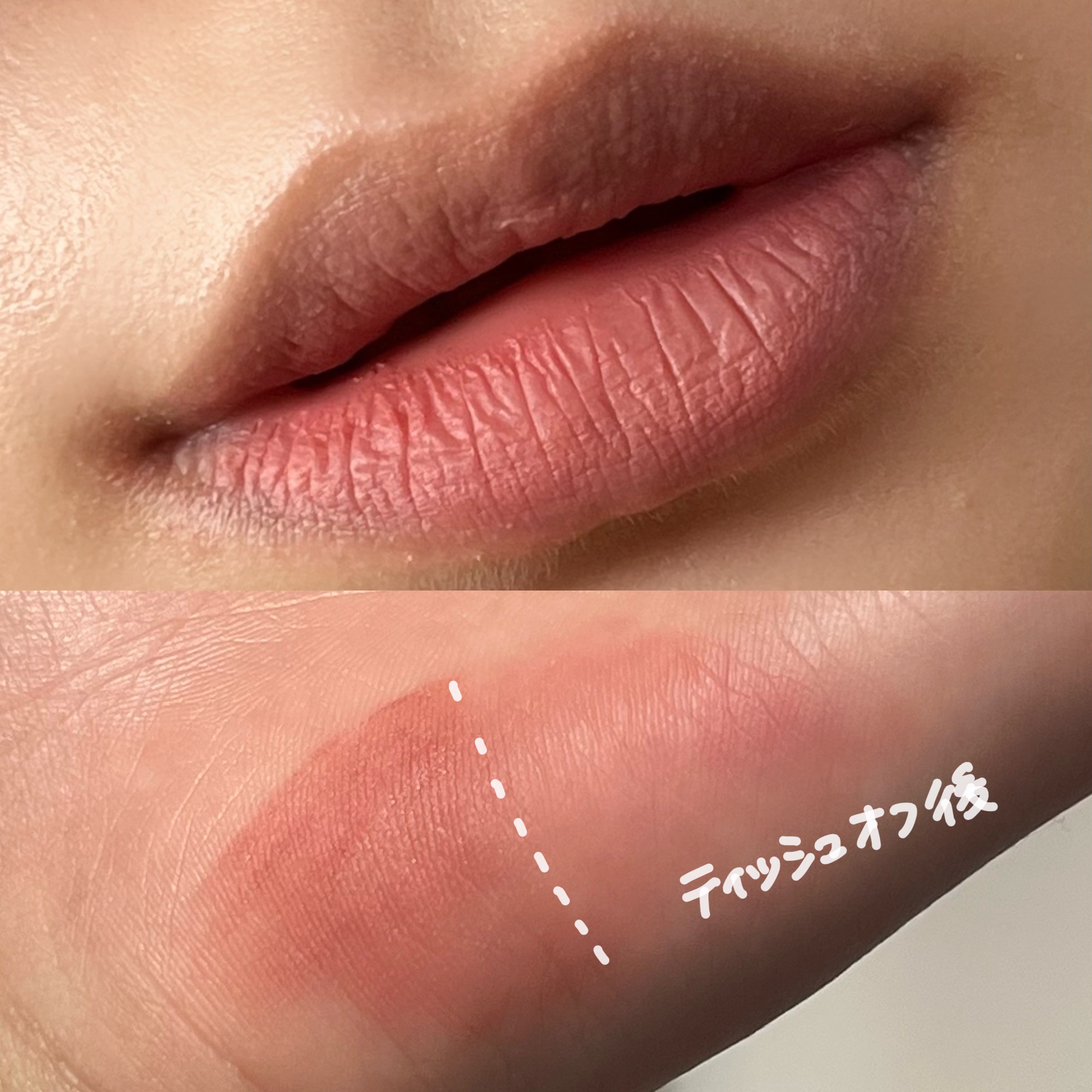 ソフトブラーティント/mude./リップティントを使ったクチコミ（3枚目）