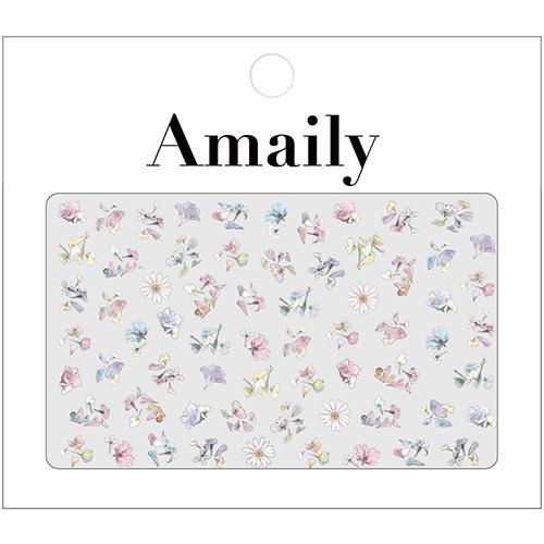 Amailyネイルシール No.1-40 フラワーフレーク2 (ペール)
