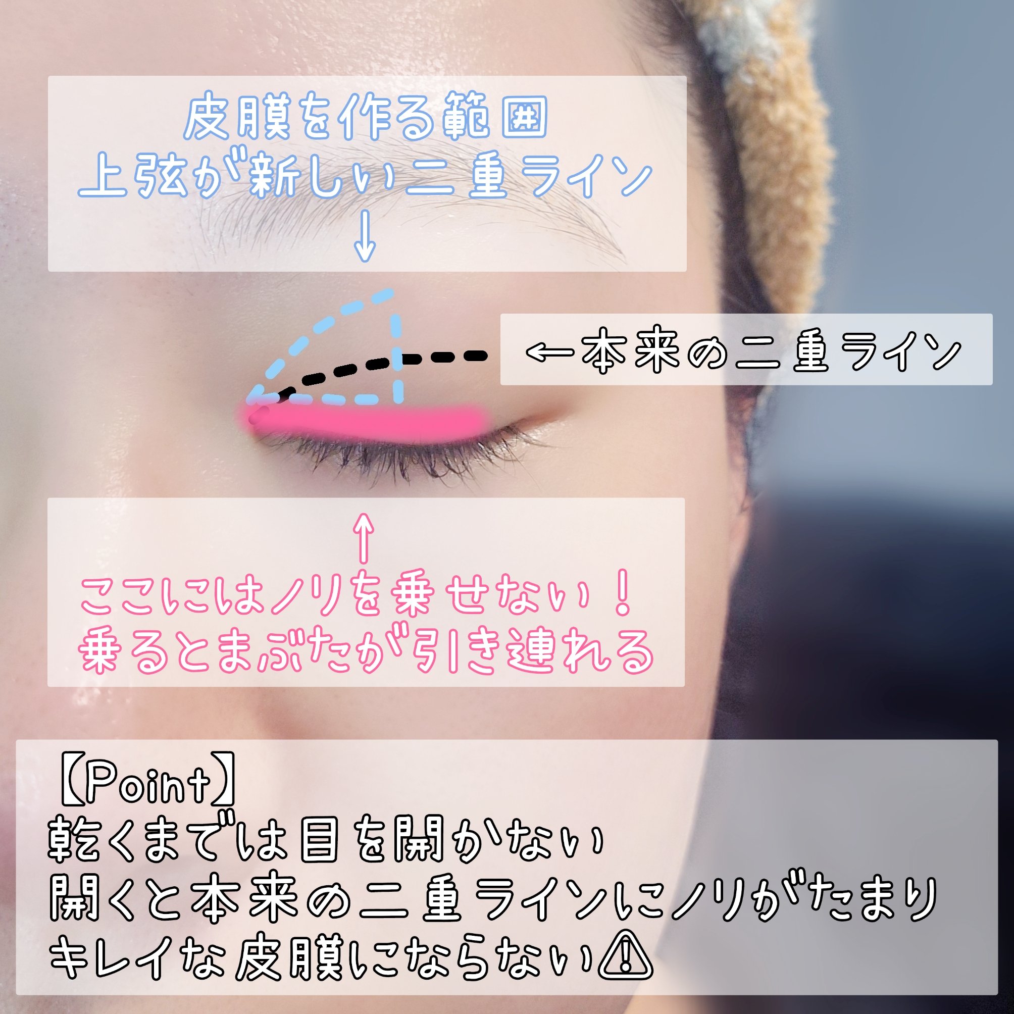 TWOOLダブルアイリッドハイブリットフィルム/SHOBIDO/二重まぶた用アイテムを使ったクチコミ（2枚目）