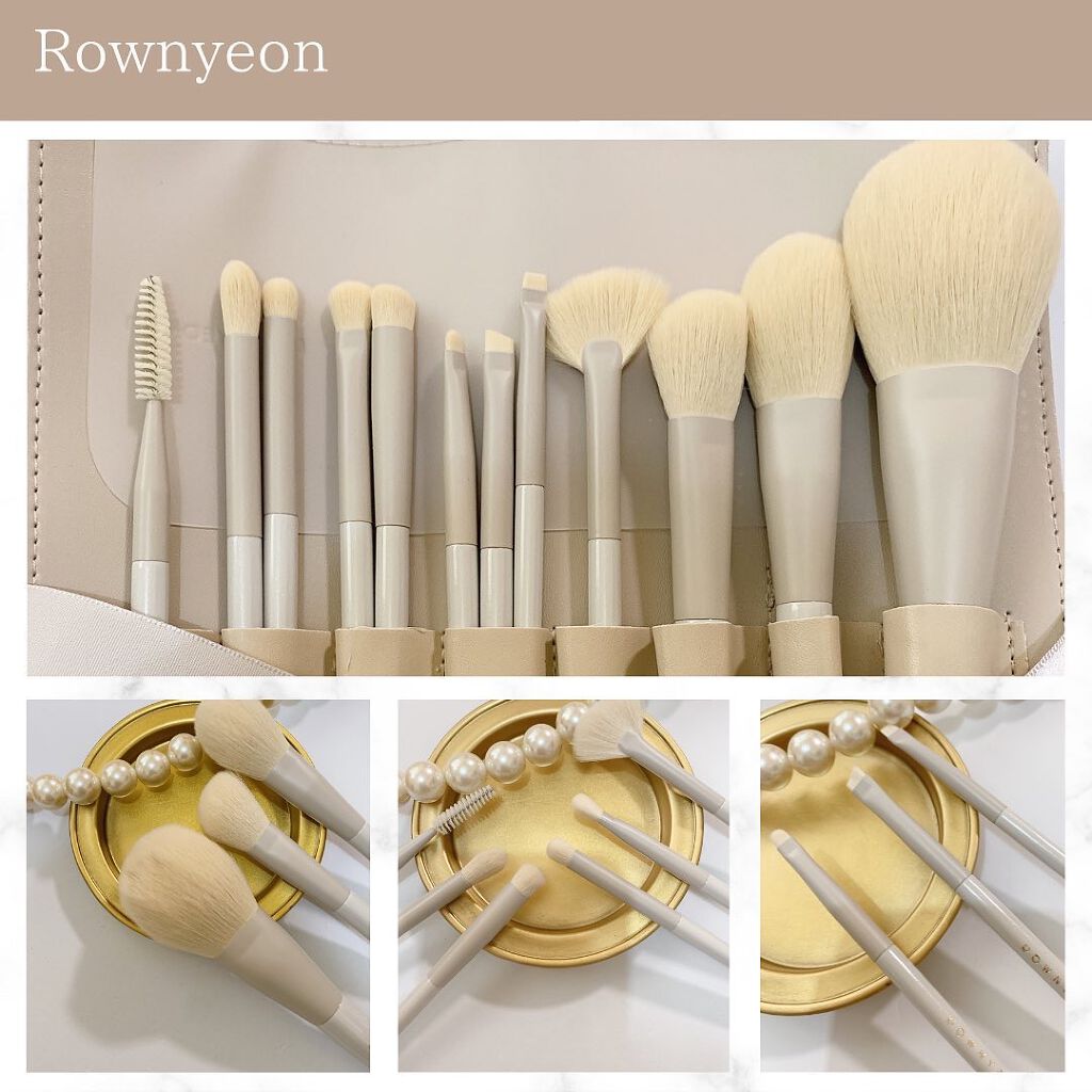 メイクブラシセット/Rownyeon/メイクブラシを使ったクチコミ（3枚目）