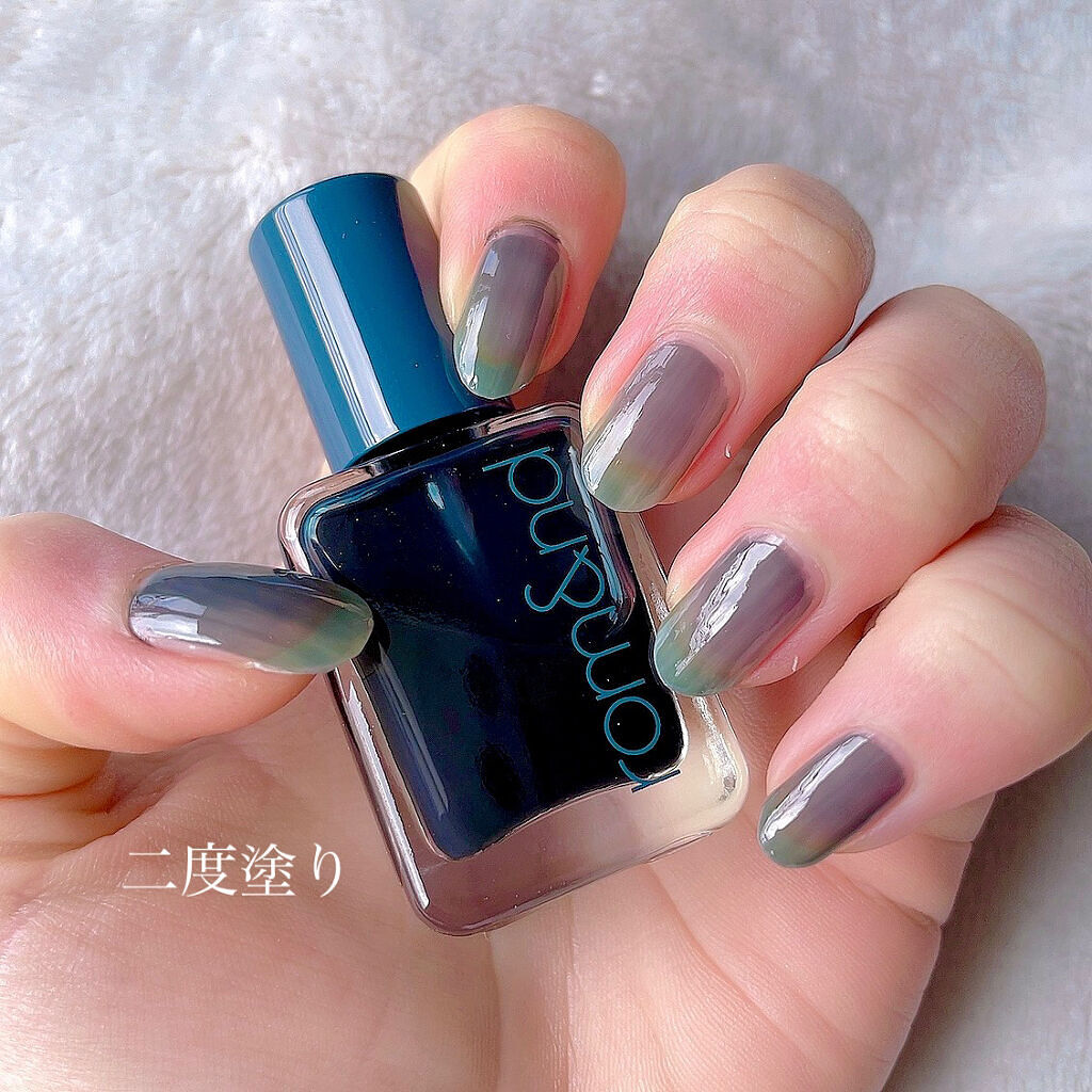 ムードペブルネイル 10 DUSK NABY（ダスクネイビー）/rom&nd/マニキュアを使ったクチコミ（3枚目）