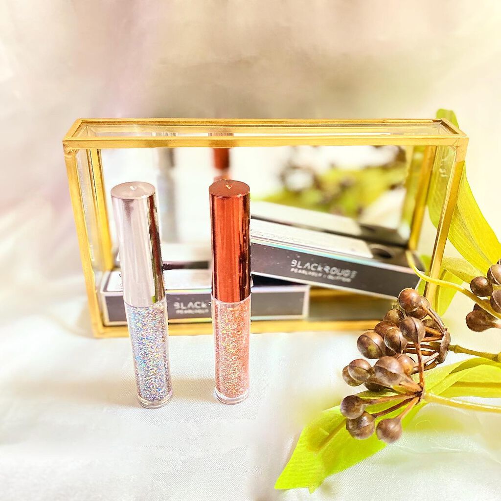 パールブリーアイグリッター G03 どきどきハニーオレンジ/BLACK ROUGE/グリッターを使ったクチコミ（2枚目）