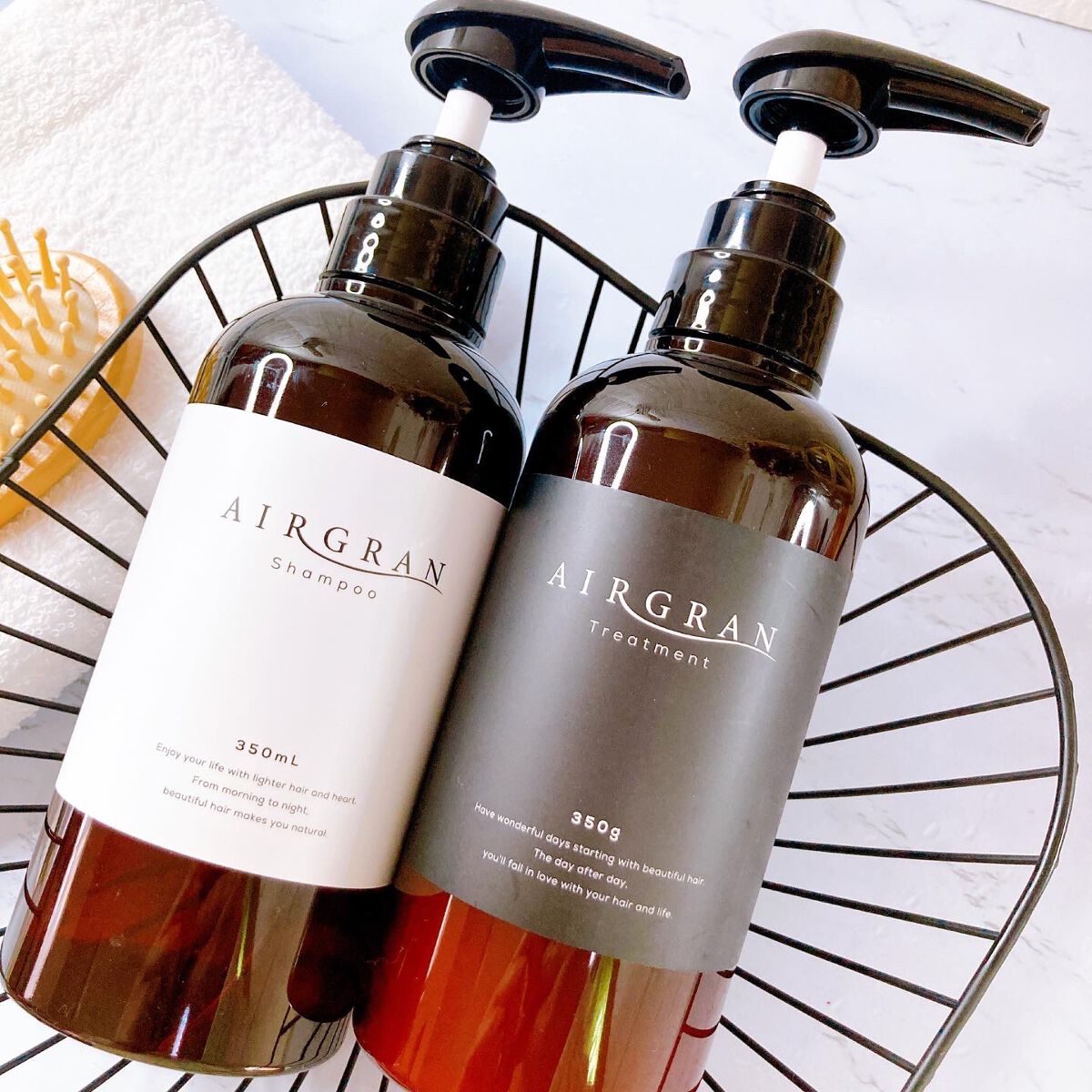 ナチュラルストレートシャンプー&トリートメント/AIRGRAN/市販シャンプーを使ったクチコミ(1枚目)