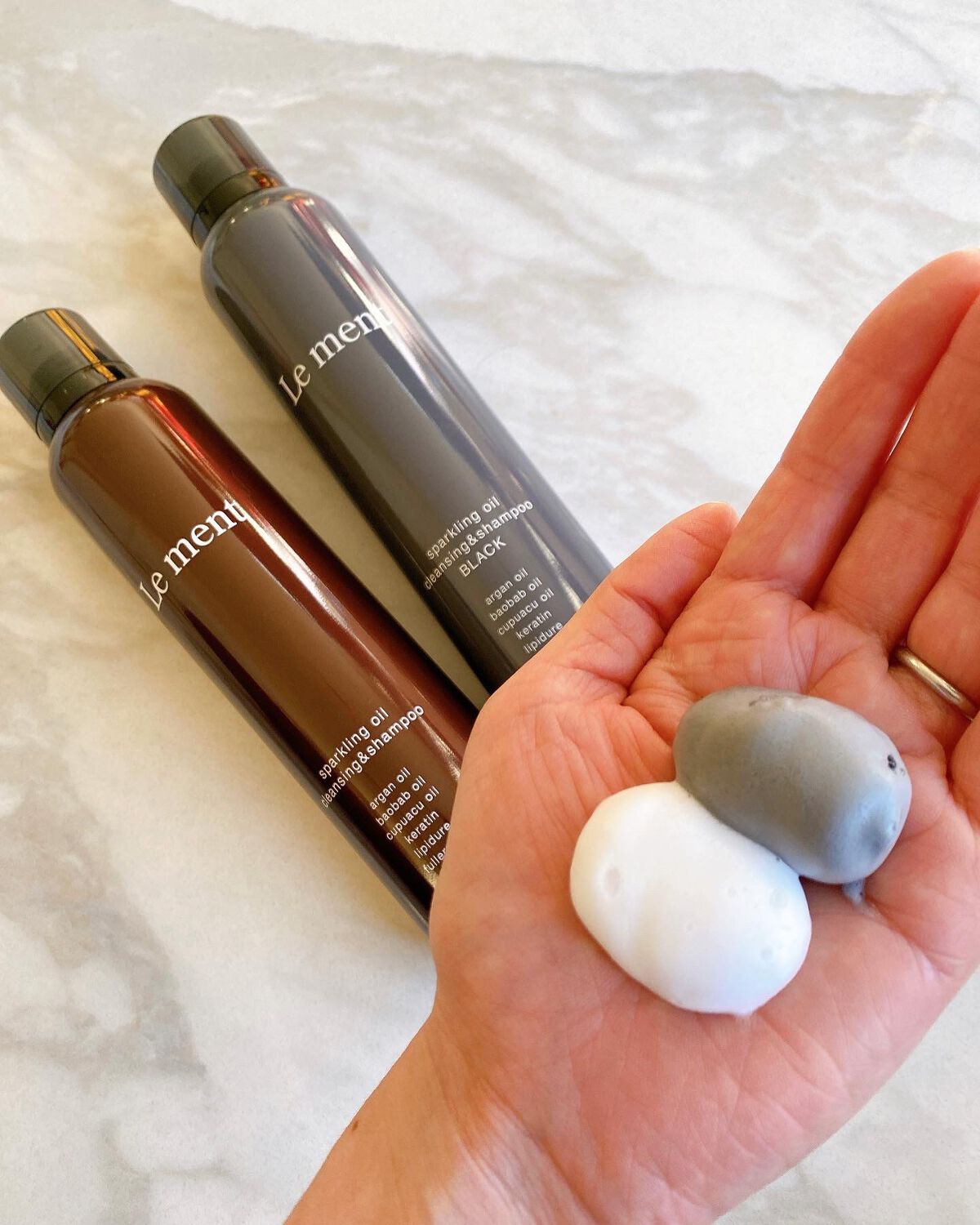 スパークリングオイル クレンジング＆シャンプー ブラック /Le ment/市販シャンプーを使ったクチコミ（3枚目）