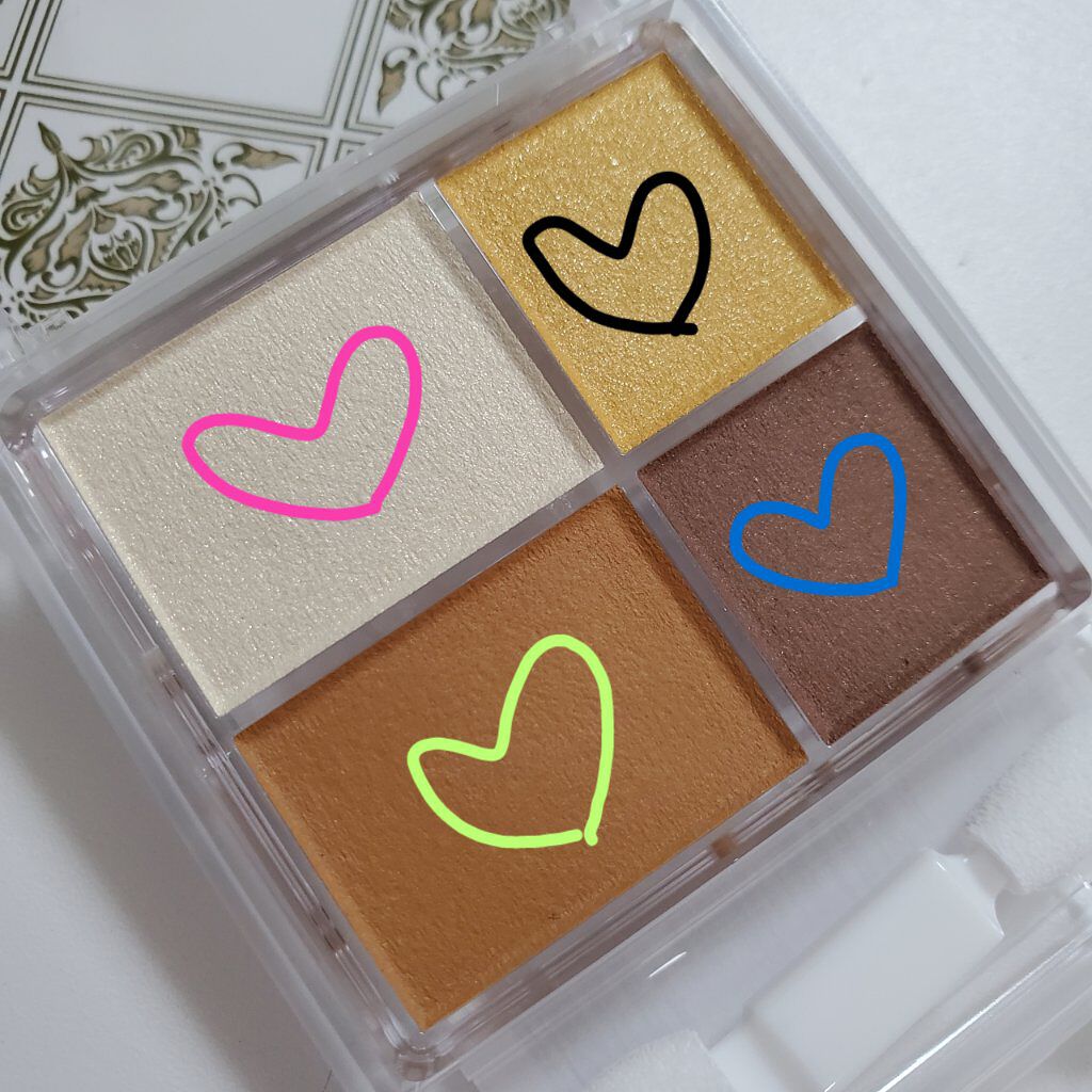 グラデーション アイシャドウ/ちふれ/アイシャドウパレットを使ったクチコミ（2枚目）