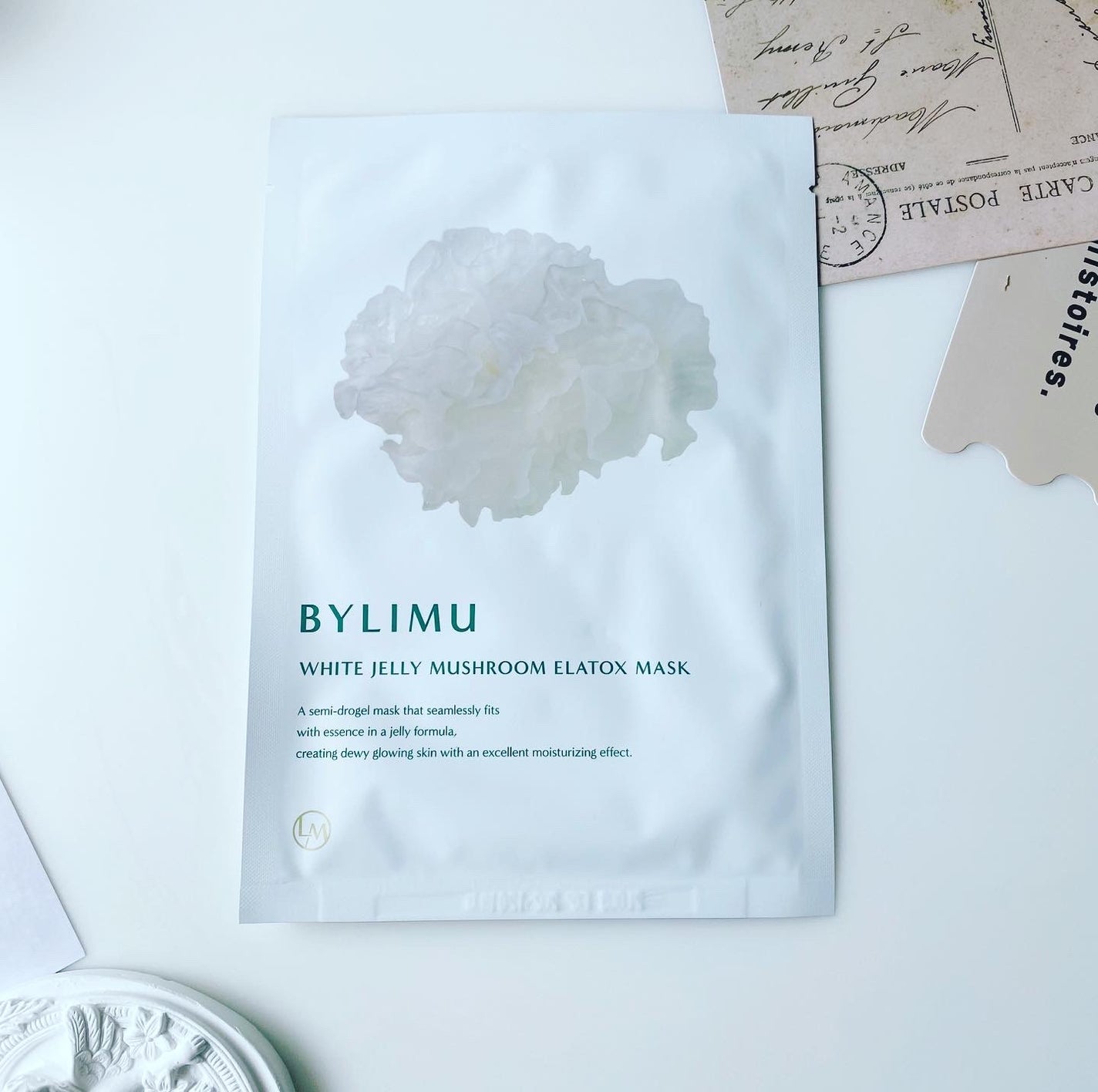 ホワイト ゼリー マッシュルーム エラトックス マスク/BYLIMU/シートマスク・パックを使ったクチコミ(2枚目)