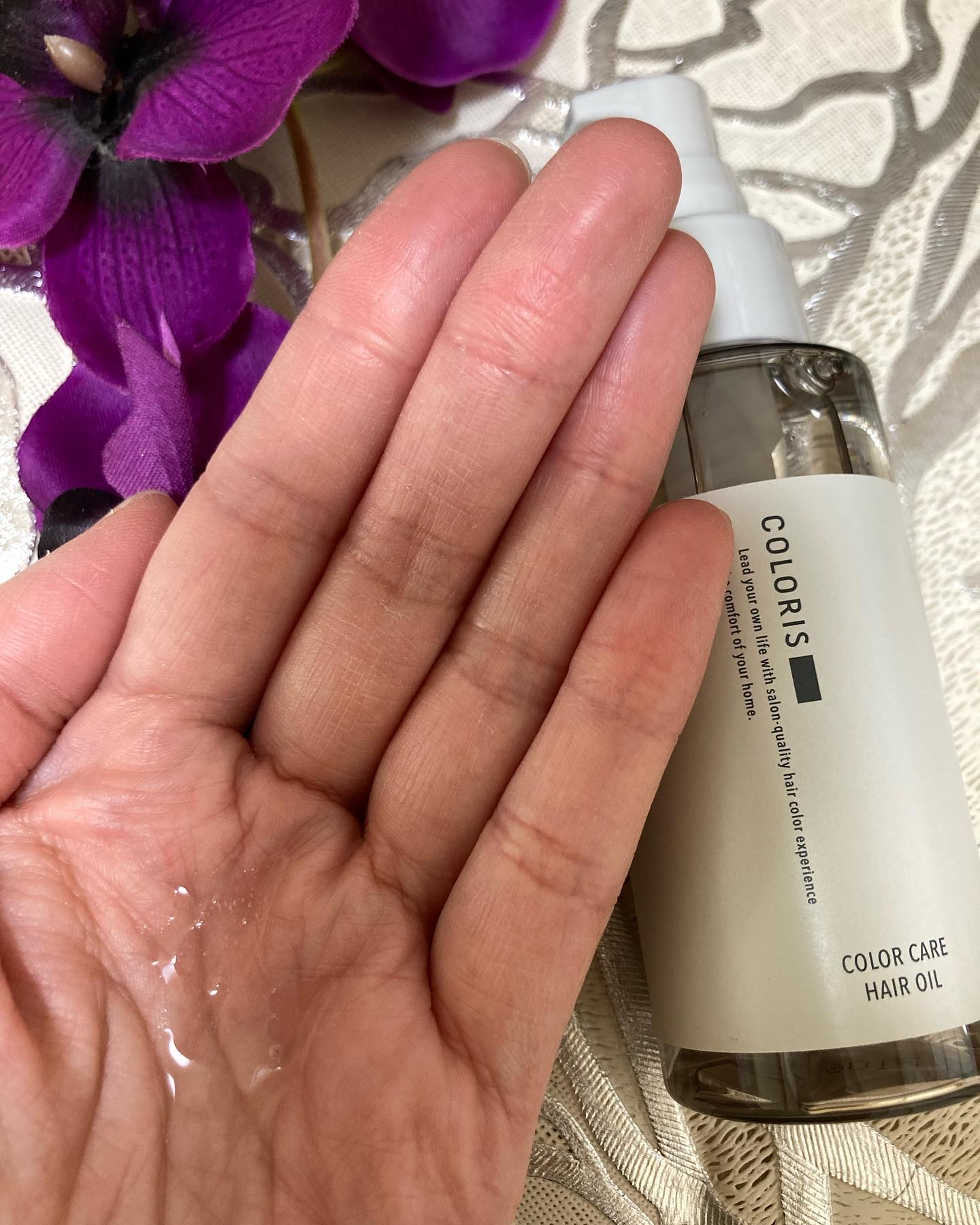 カラーケアオイル/COLORIS/ヘアオイルを使ったクチコミ（3枚目）