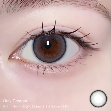 GRAY CONTOUR/malun malun/ワンデー(1DAY)カラコンを使ったクチコミ(3枚目)