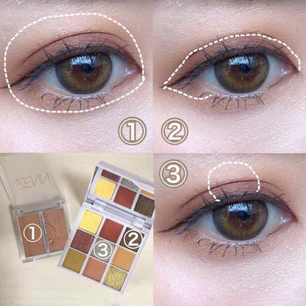 アイシャドウデュオ/ZENN.th/アイシャドウパレットを使ったクチコミ(2枚目)