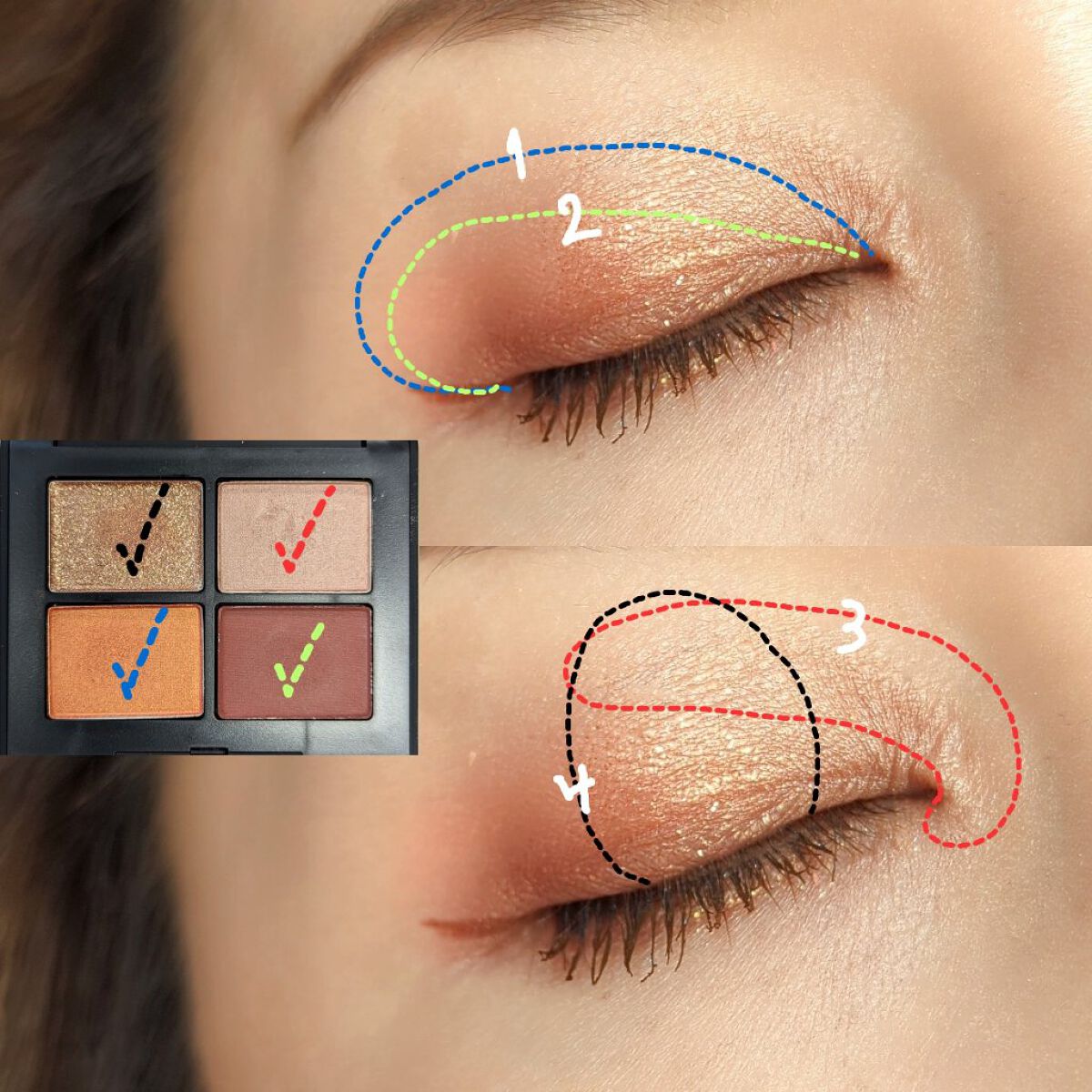 クワッドアイシャドー/NARS/アイシャドウパレットを使ったクチコミ（3枚目）