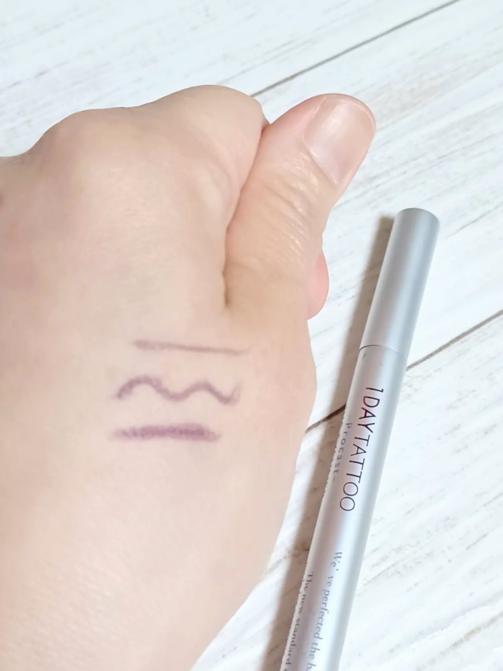 1DAY TATTOO プロキャスト ザ・アイライナー/K-パレット/リキッドアイライナーを使ったクチコミ（2枚目）