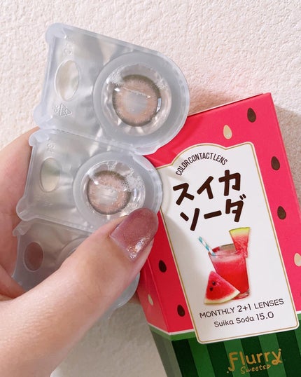 桜田 彩夢 on LIPS 「🥺明日花キララちゃん新作🍉🍉フルーリーマンスリースイカソーダ💘..」(2枚目)