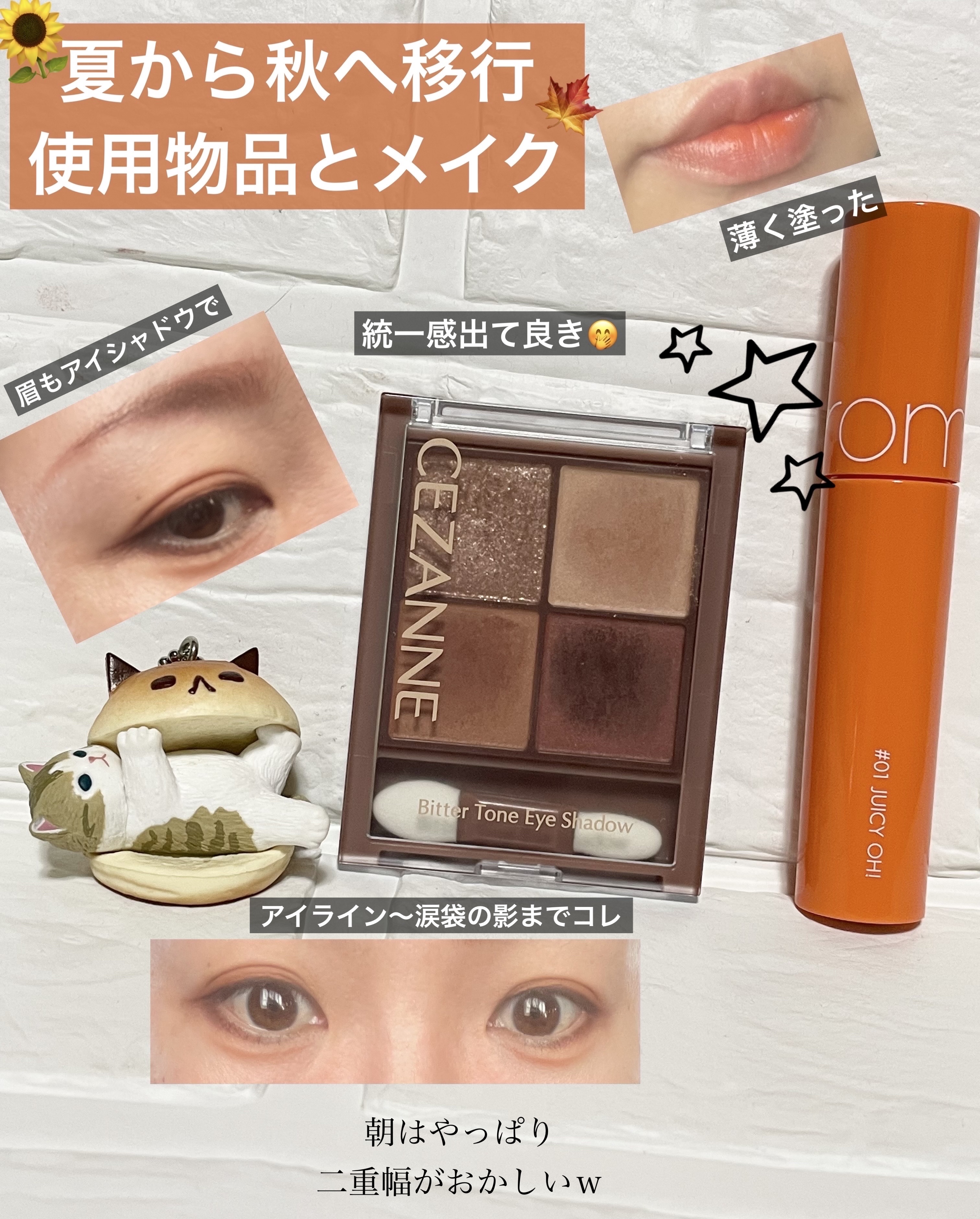 ビタートーンアイシャドウ/CEZANNE/パウダーアイシャドウを使ったクチコミ（1枚目）