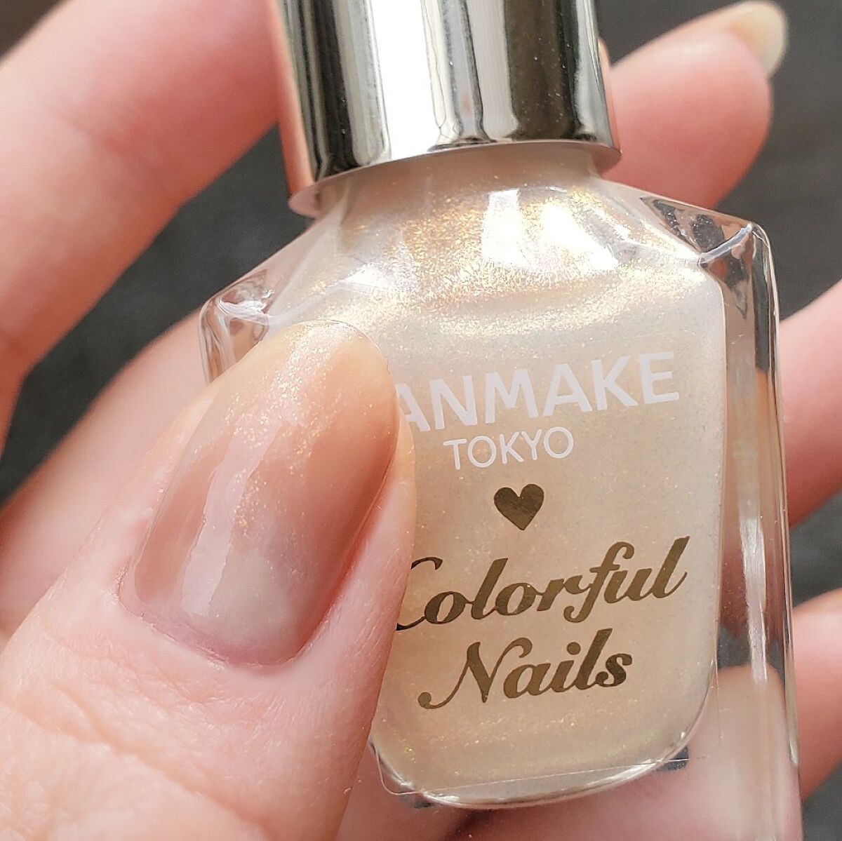 コレガネイル 02 ライプピーチミミ/RICAFROSH/マニキュアを使ったクチコミ（3枚目）