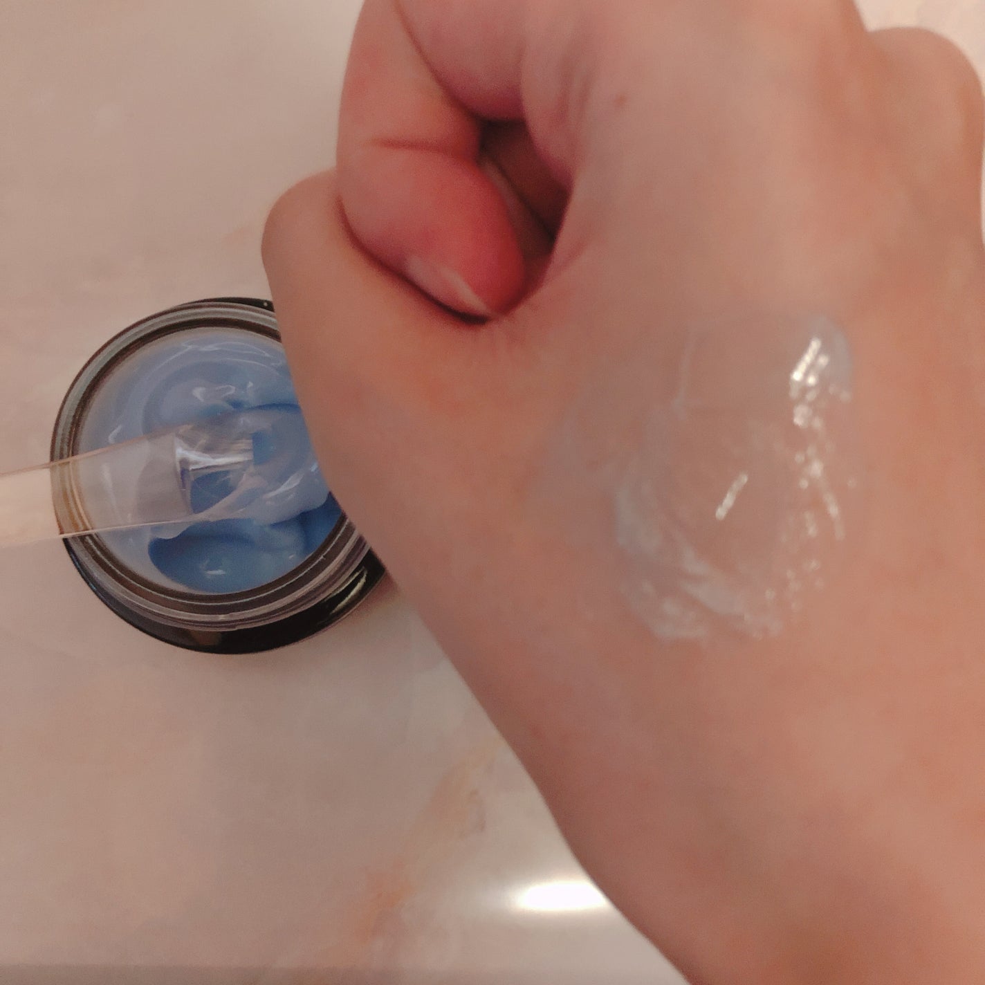 ミッドナイトブルーカーミングクリーム/Klairs/フェイスクリームを使ったクチコミ(3枚目)