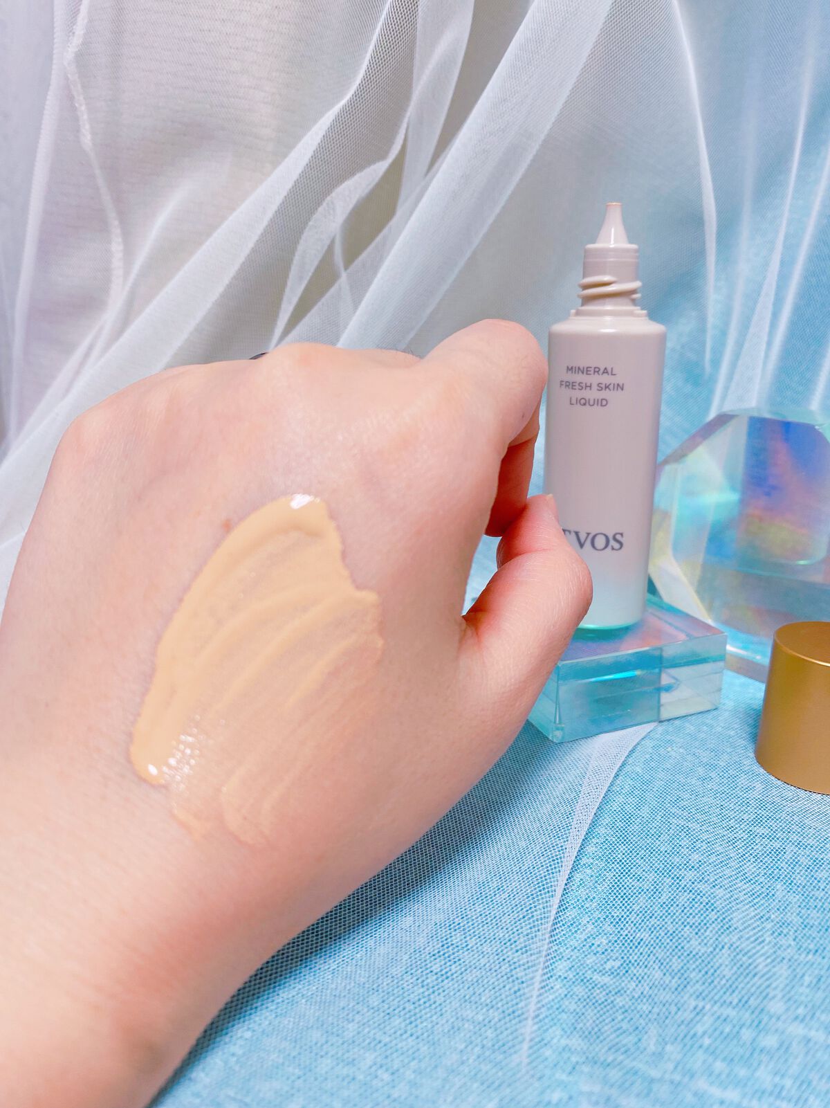 ミネラルフレッシュスキンリキッド/エトヴォス/リキッドファンデーションを使ったクチコミ(5枚目)