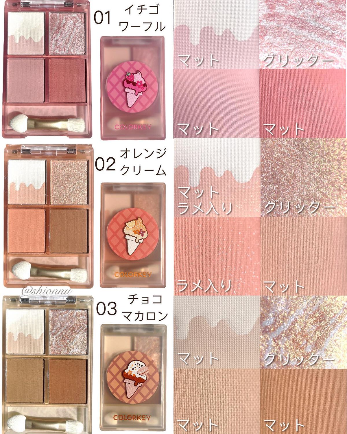 四色アイシャドウパレット/COLORKEY/アイシャドウパレットを使ったクチコミ(2枚目)