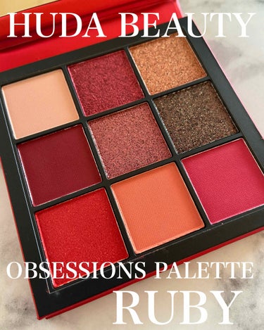 Huda Beauty Obsessions Palette Rubyのクチコミ「レッドメイクはこれひとつで！！！！


#HUDABEAUTY #OBSESSIONSPALE.....」（1枚目）