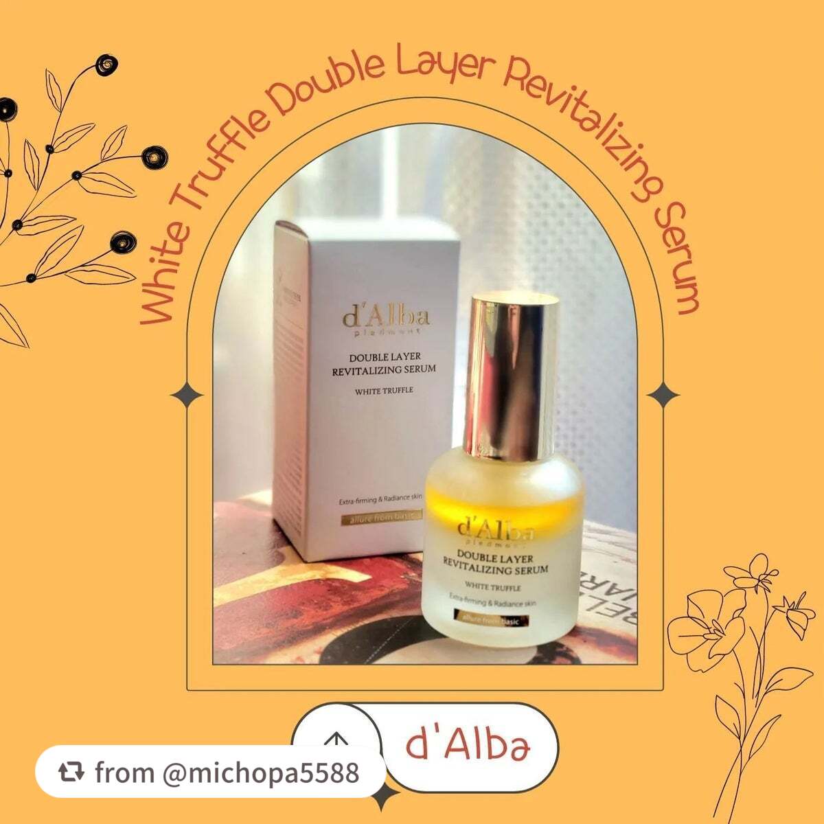 ホワイトトリュフダブルレイヤーリバイタライジングセラム/ダルバ/美容液を使ったクチコミ(1枚目)