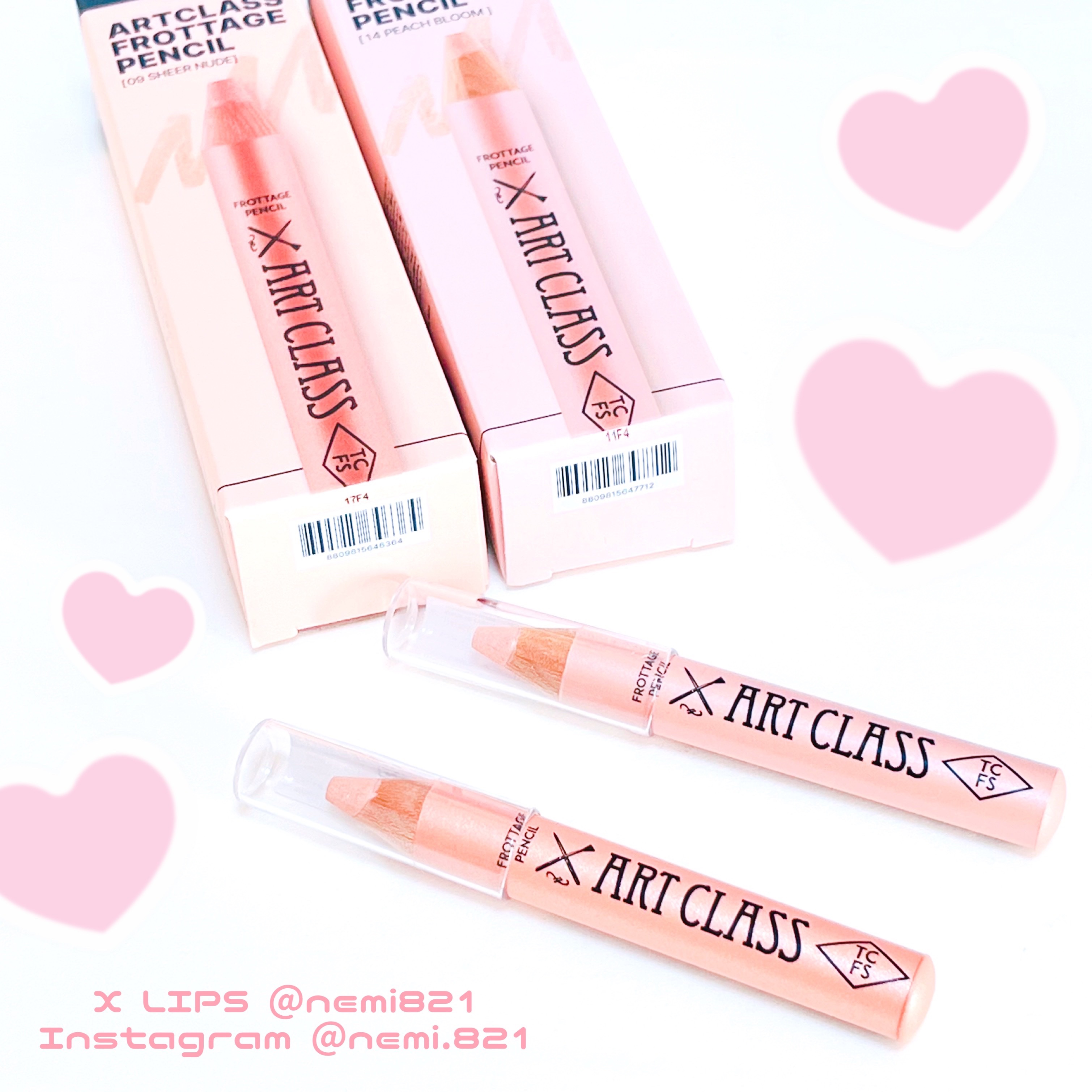 アートクラス フロッタージュペンシル #14 Peach Bloom(ピーチブルーム) /too cool for school/スティックアイシャドウを使ったクチコミ（1枚目）