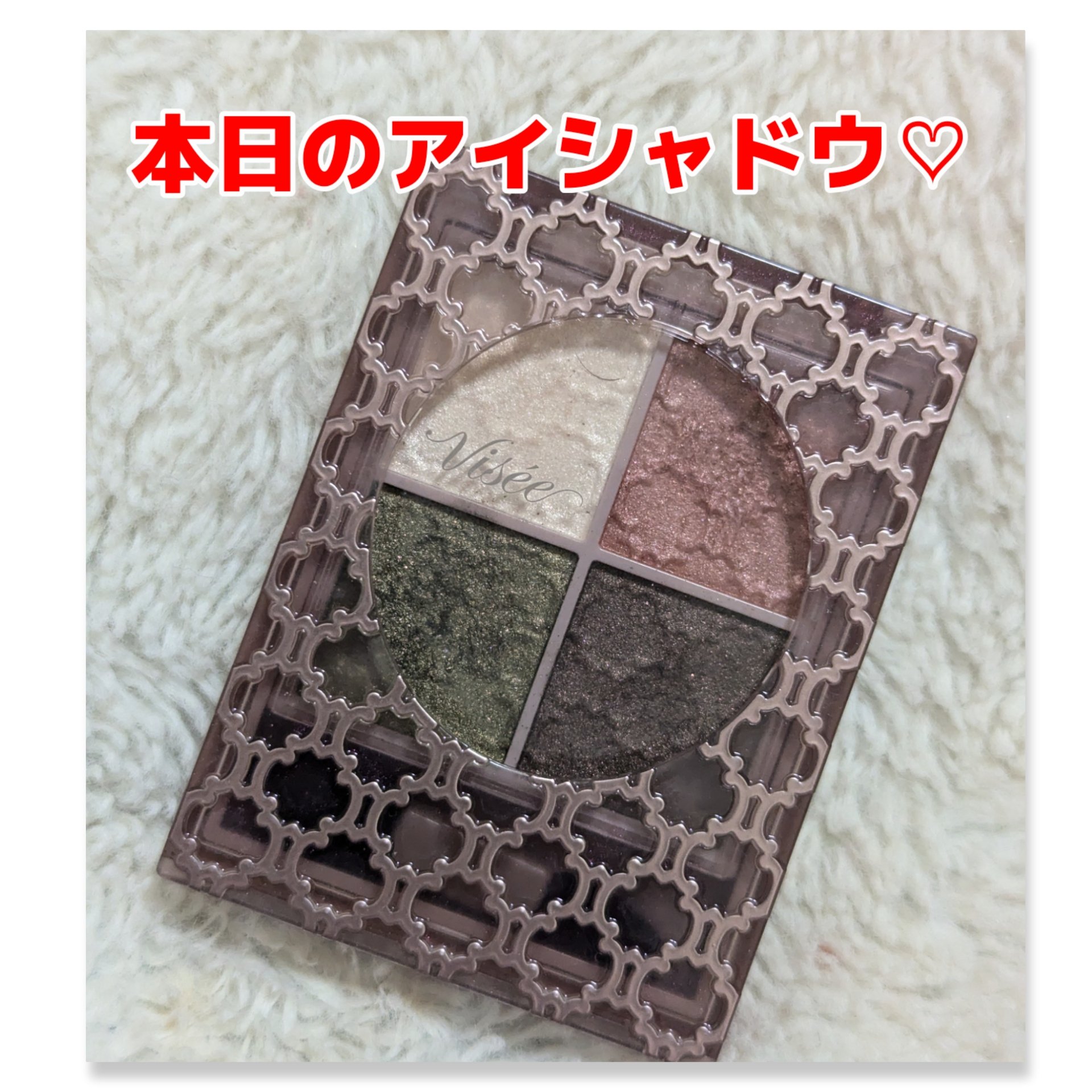 グロッシーリッチ アイズ N GR-7 ウォームカーキ系/Visée/アイシャドウパレットを使ったクチコミ（1枚目）