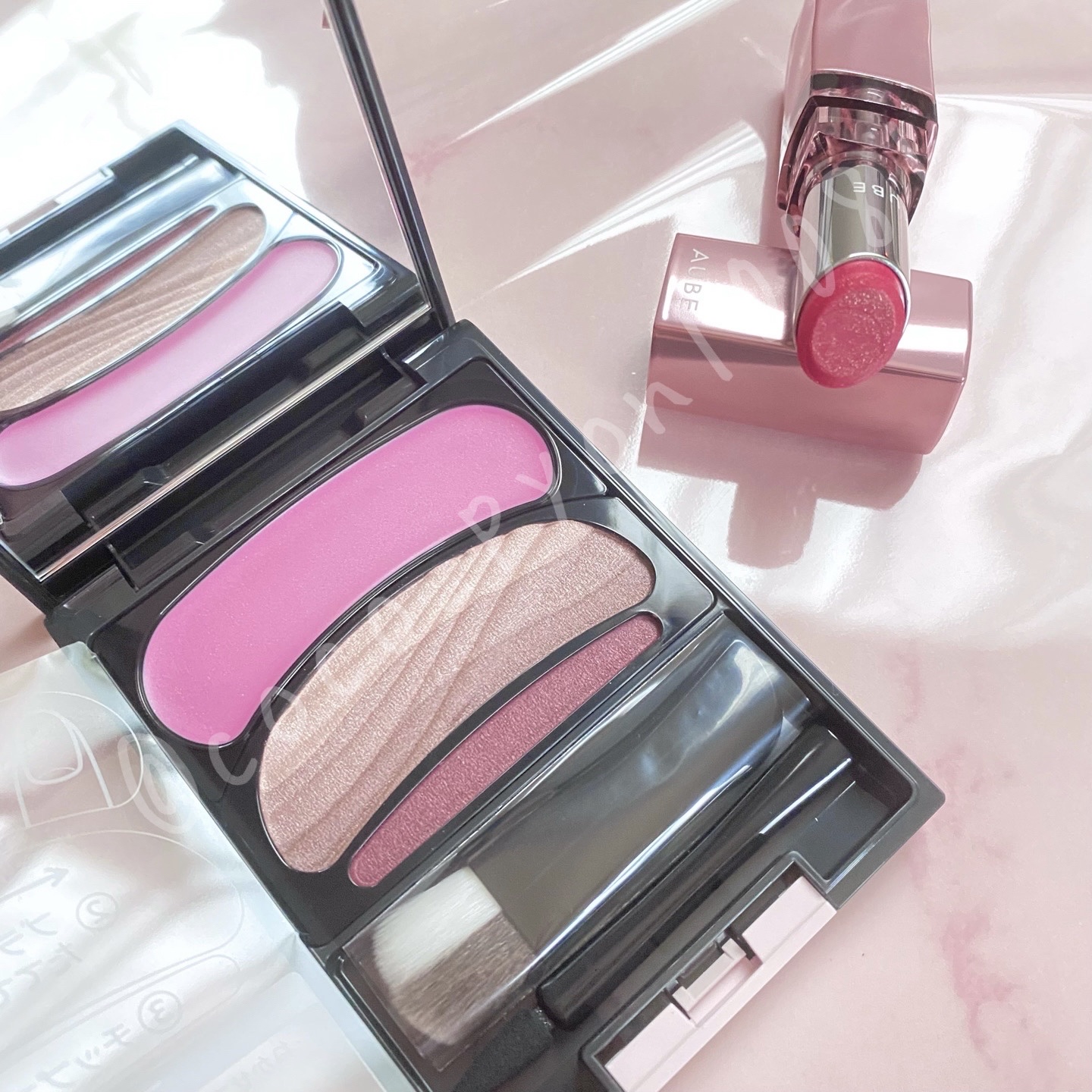 なめらか質感ひと塗りルージュ PK14/AUBE/口紅を使ったクチコミ（2枚目）