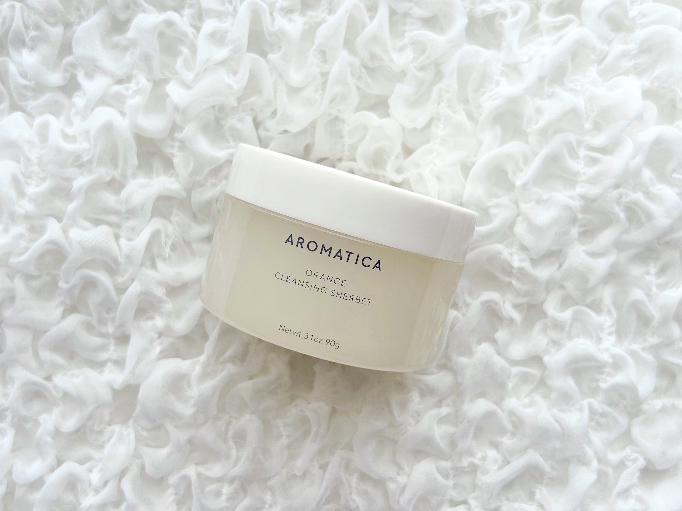 オレンジクレンジングシャーベット 90g/AROMATICA/クレンジングバームを使ったクチコミ（1枚目）