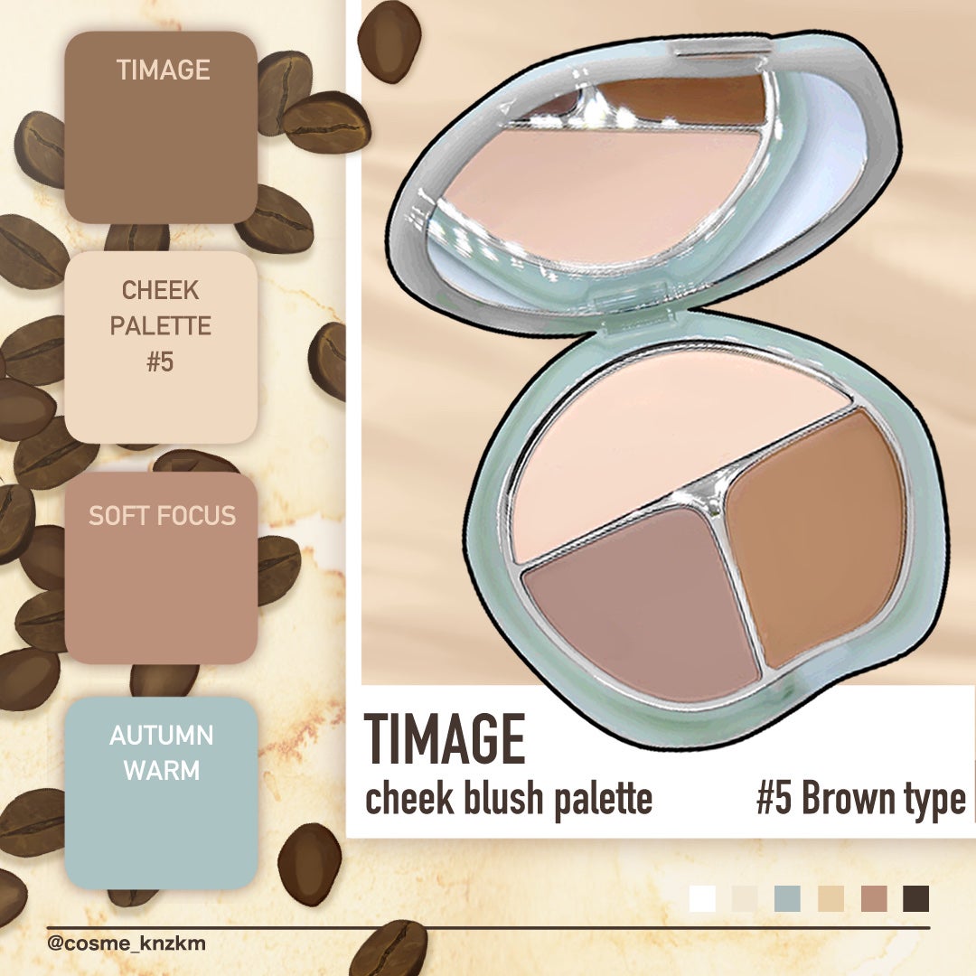 TIMAGE 3色チークパレット/TIMAGE/パウダーチークを使ったクチコミ(1枚目)