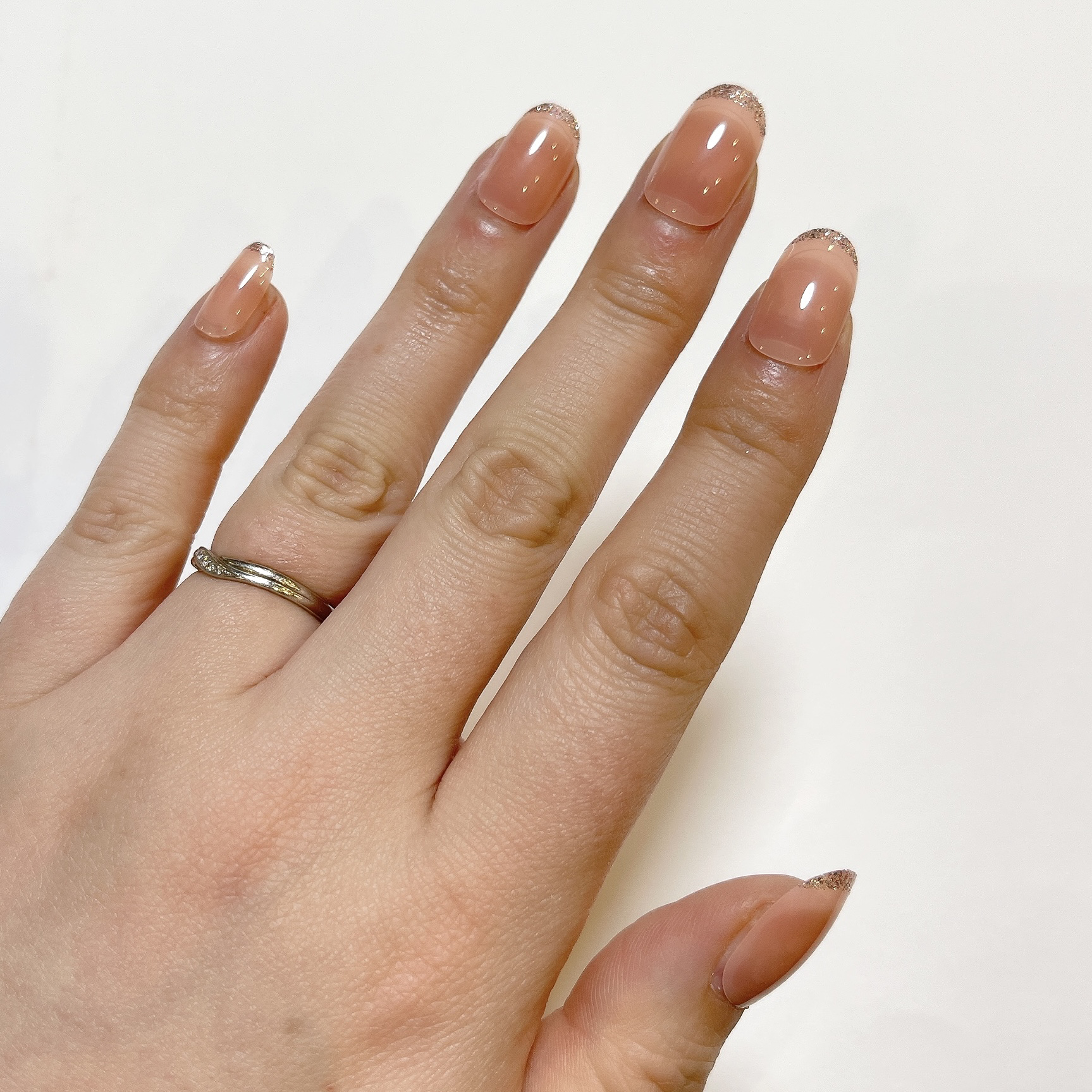 ネイルチップ（ハンド） フレンチベビーピンク/DAISO/ネイルチップ・パーツを使ったクチコミ（3枚目）