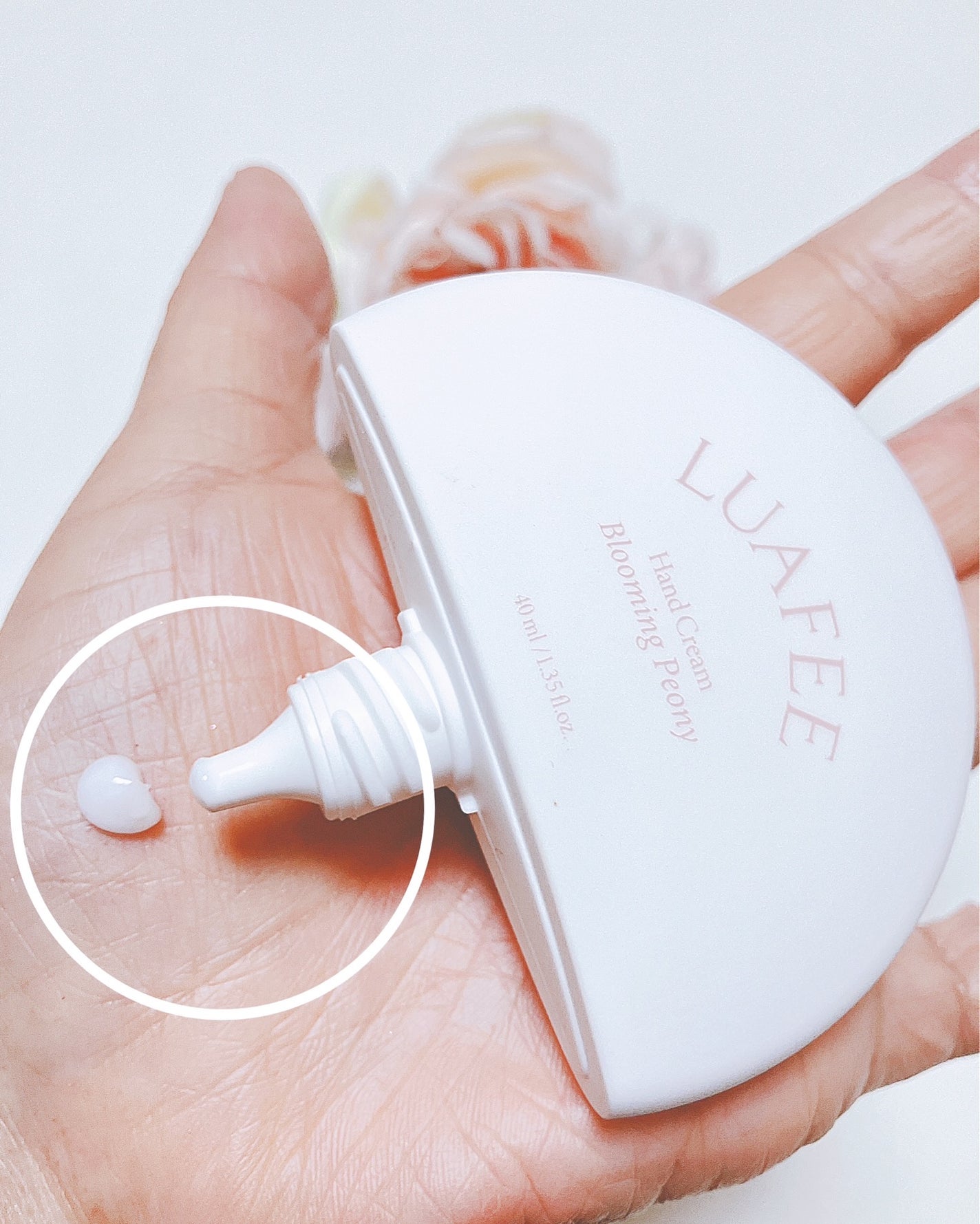パフュームハンドクリームホワイトアプリコット/LUAFEE/ハンドクリームを使ったクチコミ(3枚目)