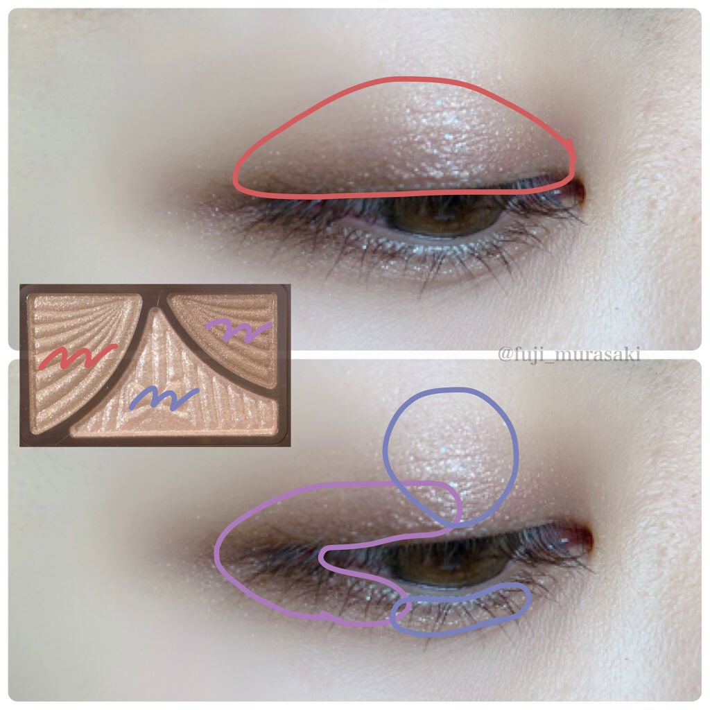 ジューシーピュアアイズ/キャンメイク/アイシャドウパレットを使ったクチコミ(3枚目)