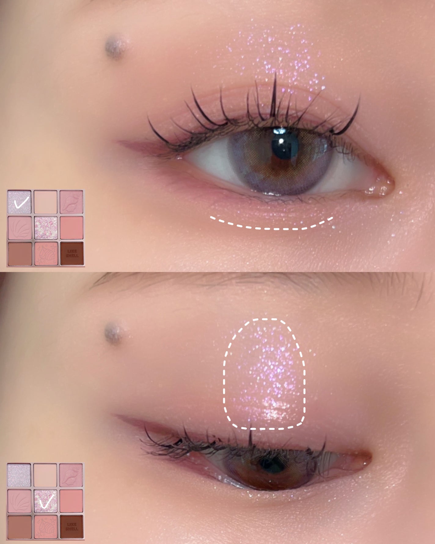 マイフェイブムードアイパレット 9カラー/HOLIKA HOLIKA/アイシャドウパレットを使ったクチコミ(3枚目)