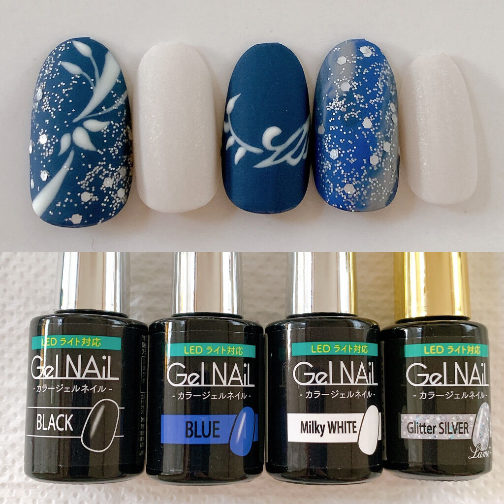 冬ネイルのネイルデザイン】ジェルネイル（ライト対応）｜セリアの