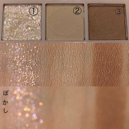 グリッターペディアアイパレット/unleashia/アイシャドウパレットを使ったクチコミ(3枚目)