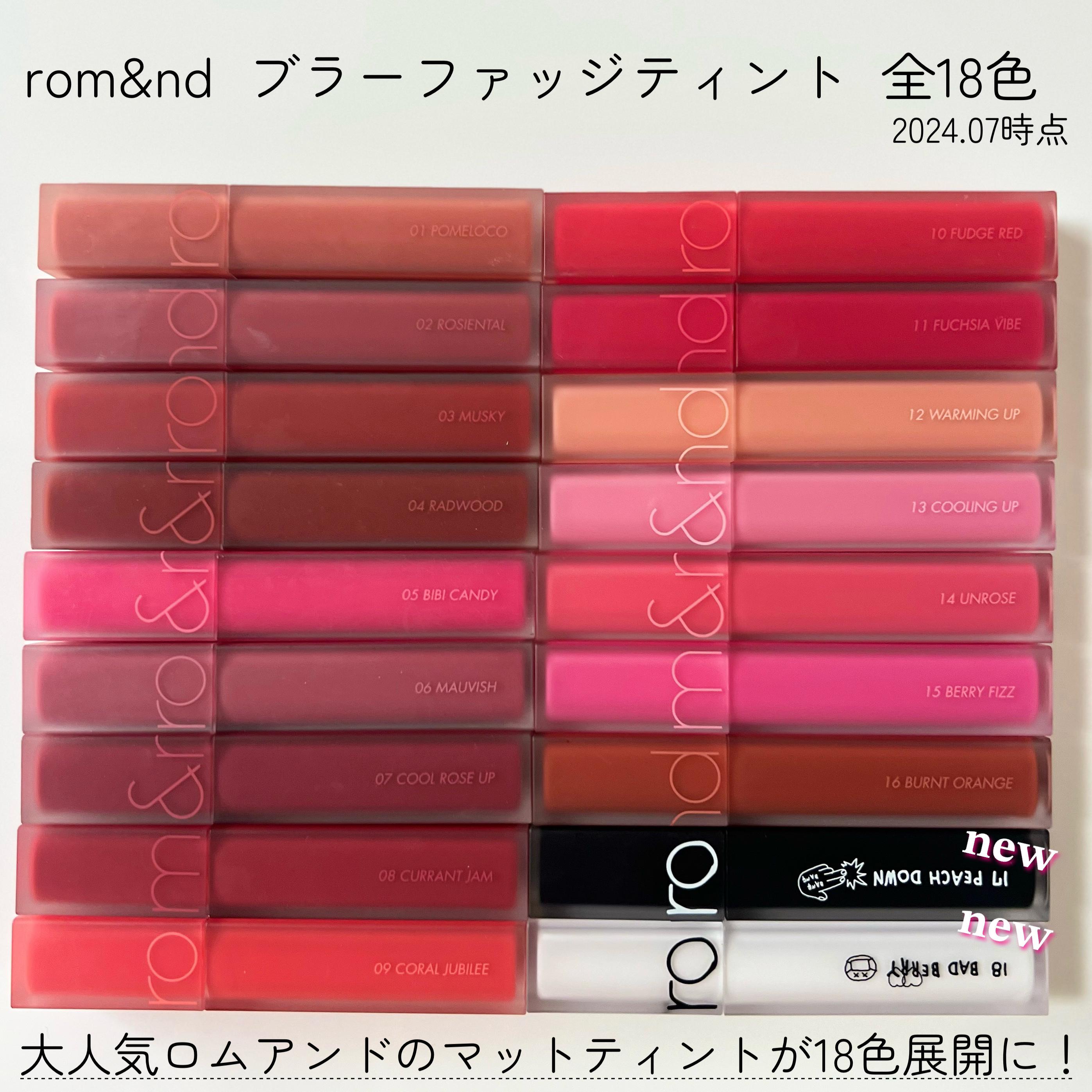 rom&nd ブラーファッジティント 12 ウォーミングアップ(WARMING UP)/rom&nd/リップティントを使ったクチコミ（2枚目）