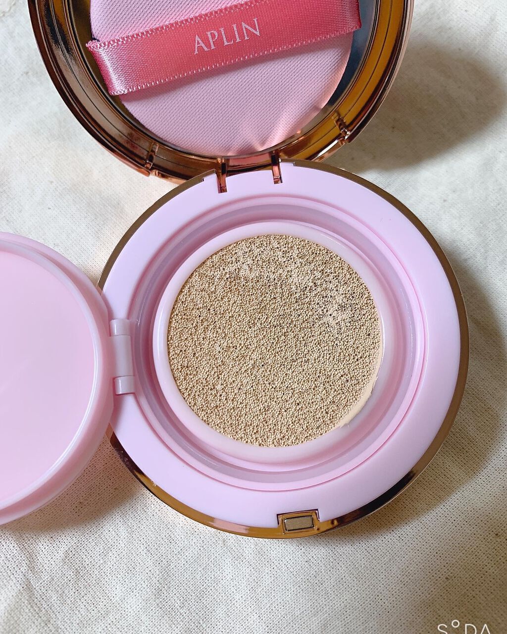 ピンクティーツリーカバークッション/APLIN/クッションファンデーションを使ったクチコミ(3枚目)